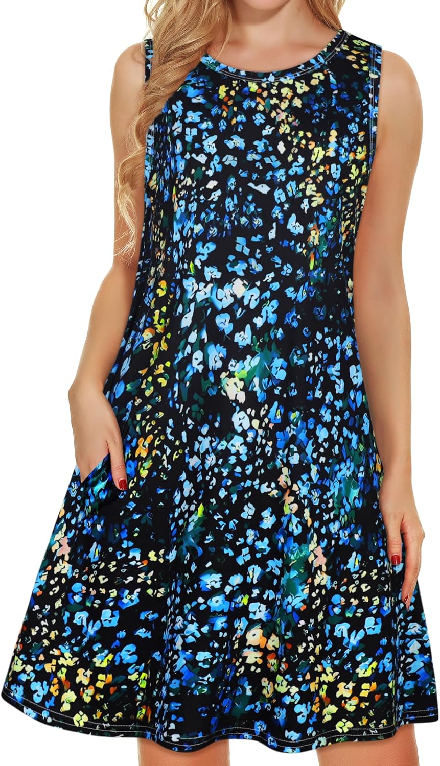 Thumbnail 6 de elescat Women’s Summer Dresses 2026 Beach Casual Floral Tank Sundress with Pocket
