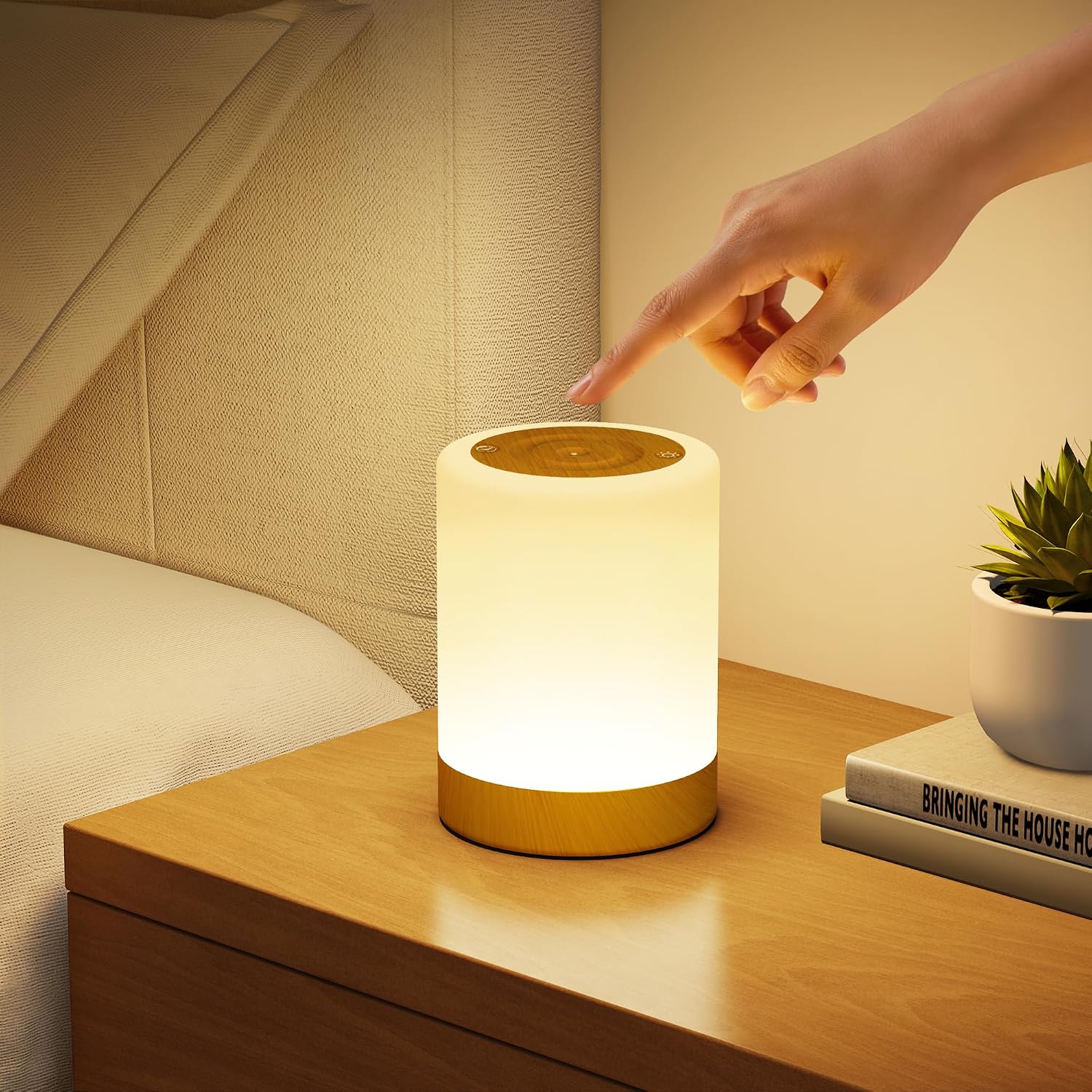Thumbnail 6 de FOMYHEARD Nachtlicht Kinderzimmer: Touch-Dimmbar, Warmlicht & RGB‑Spektrum, USB aufladbar