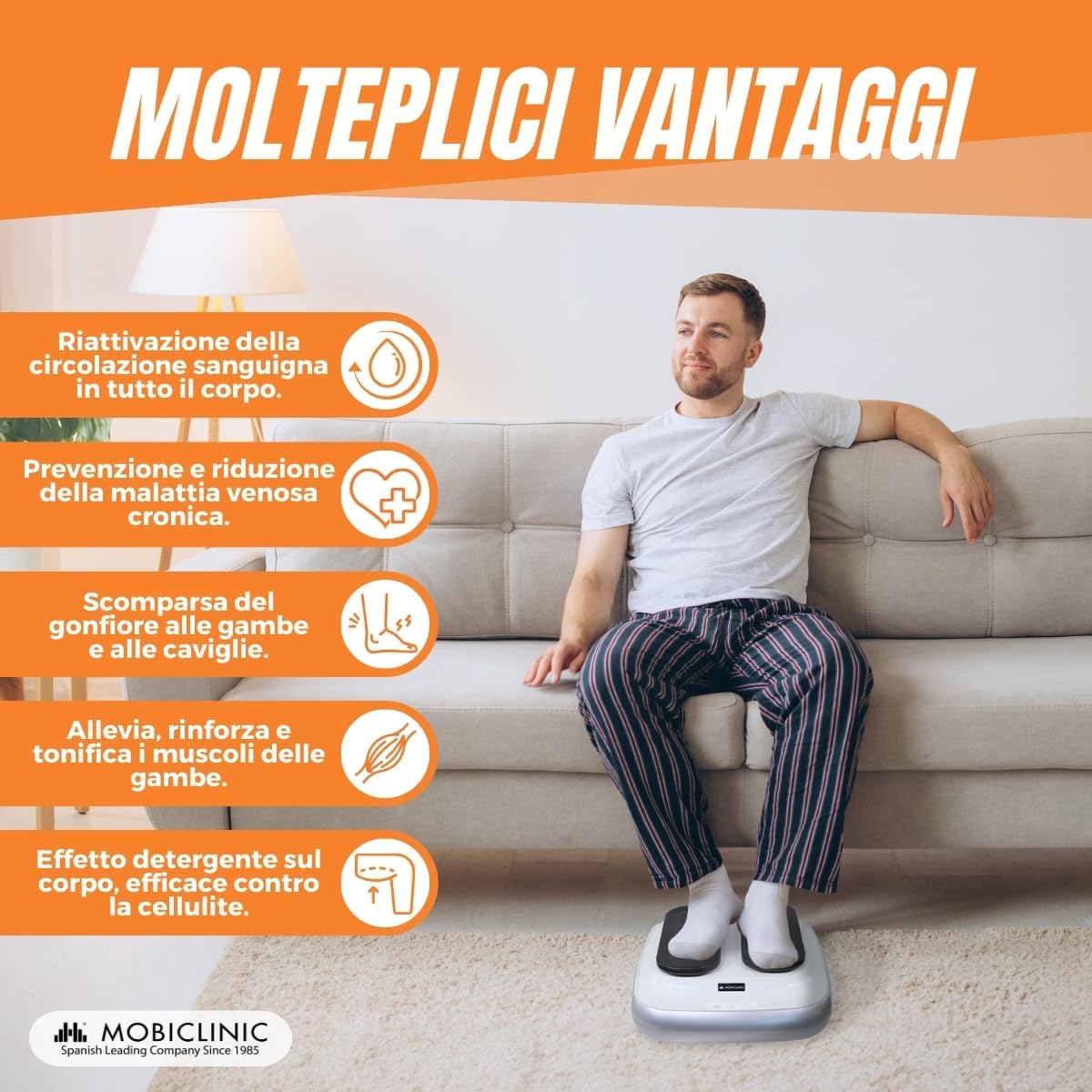 Detalle de Mob iclinic Esercitatore Passivo per Gambe – Legfit, con Telecomando e Velocità Regolabile