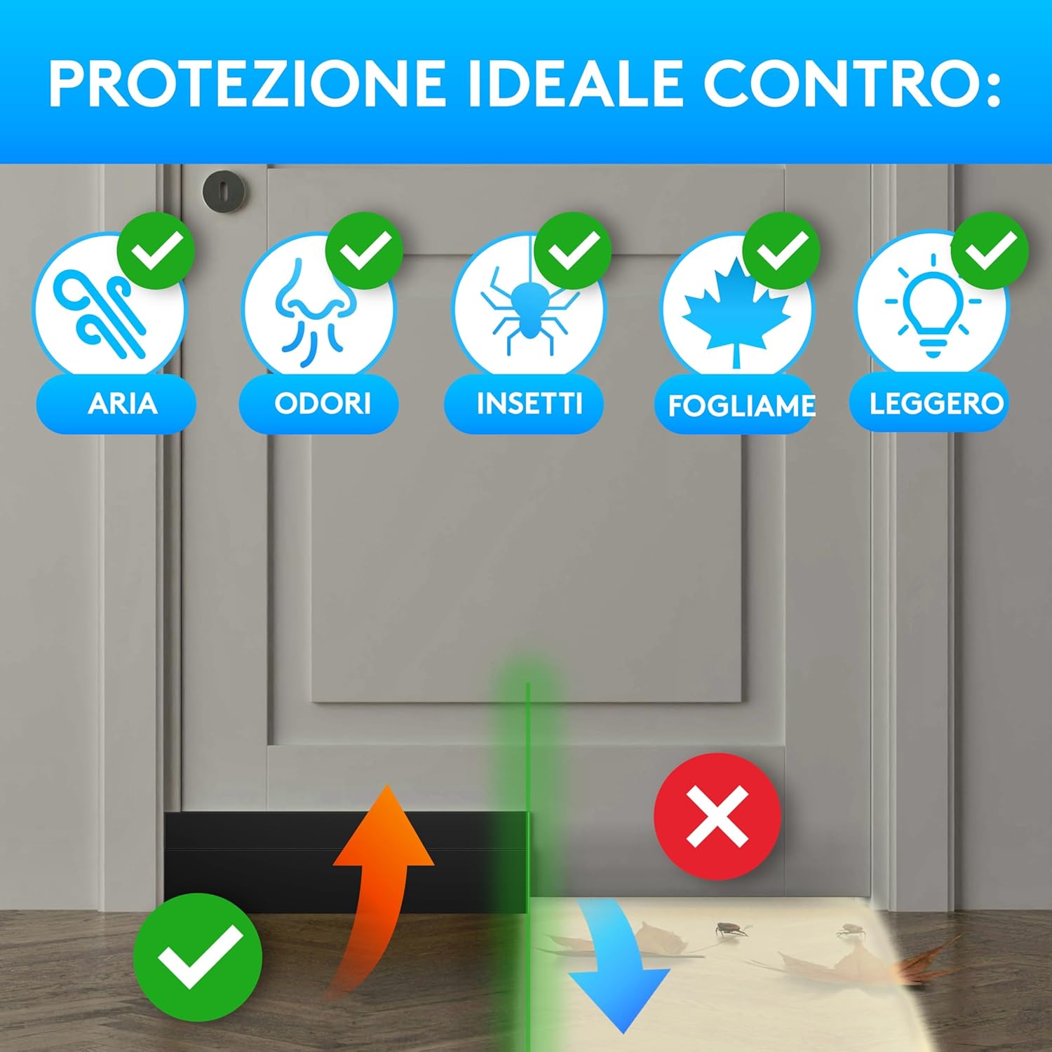 Detalle de SilverRack Paraspifferi sottoporta 1x1m Nero