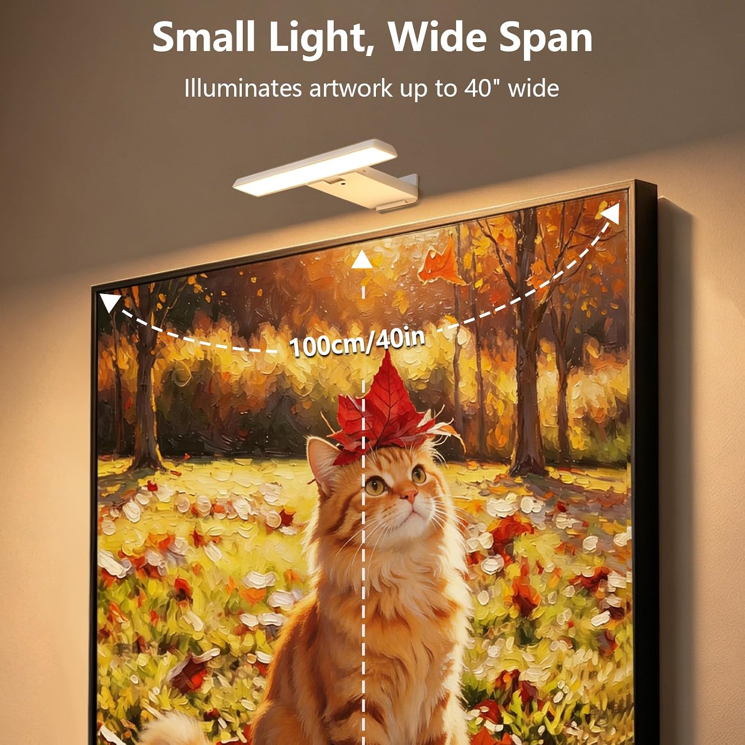 Detalle de Coollamp 2Pack Picture Lights for Wall – Cordless LED Dart Board & Art Lighting with Remote, 3 Colour Temperatures