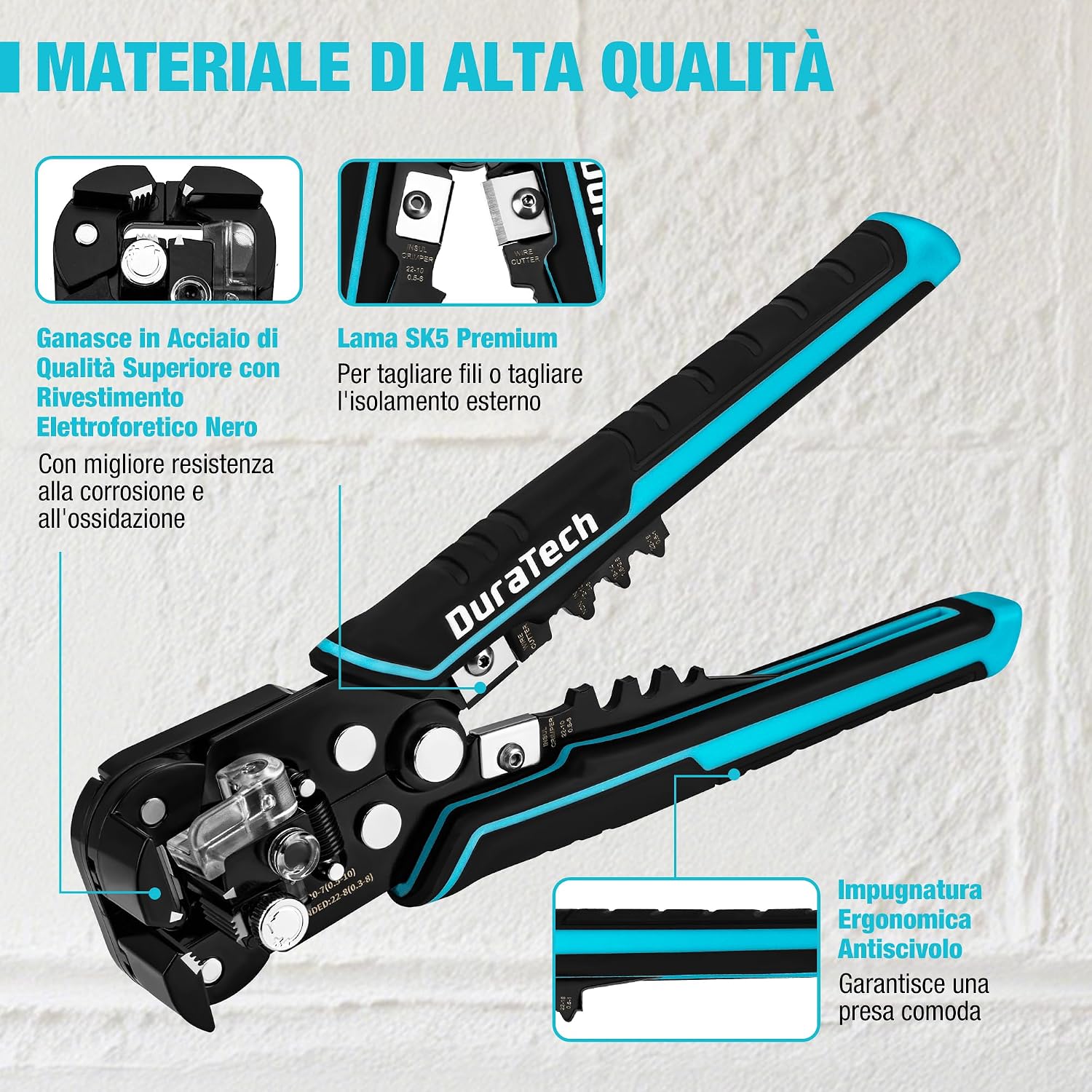 Detalle de DURATECH Spelafili Automatico 3-in-1 per Spelare: pratico, versatile e con due batterie