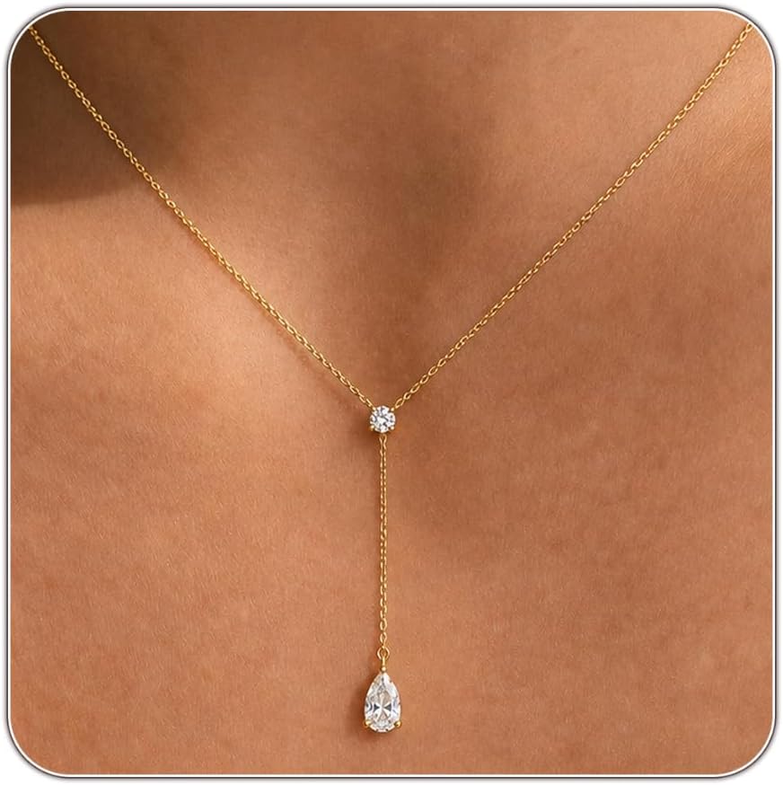 Detalle de Patwes Lariat Necklace, 14K Gold-Plated