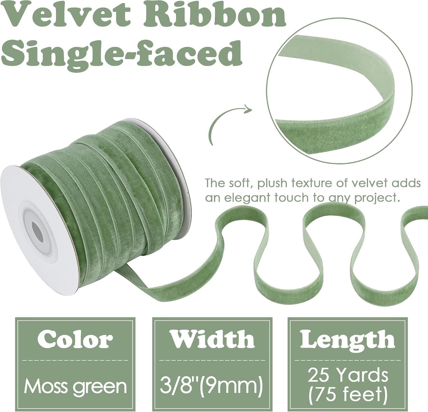 Detalle de Velvet Ribbon 3/8-Inch