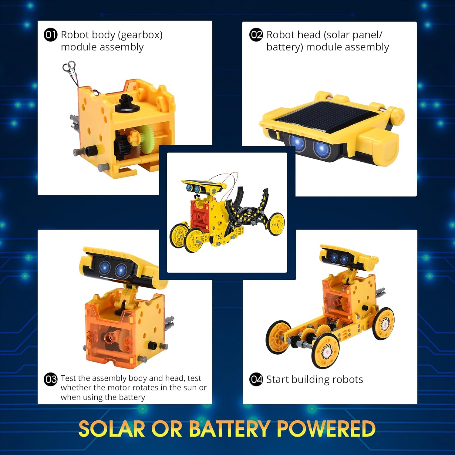 Detalle de OMWay Solar STEM 12-in-1 Robot Kit