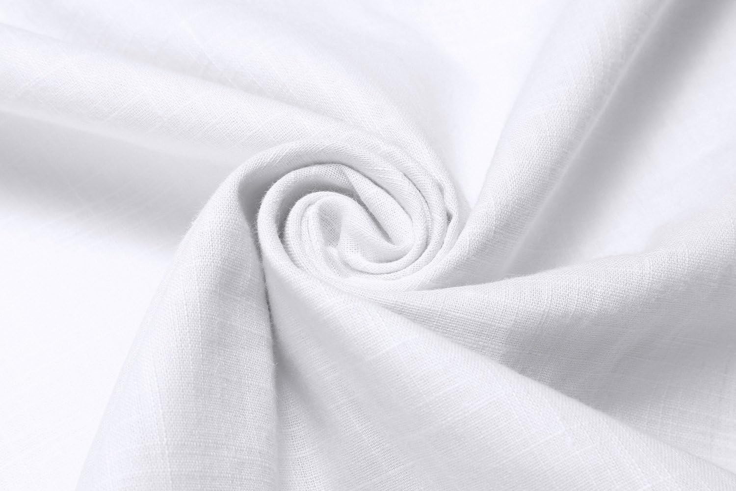 Detalle 2 de COOFANDY Men's Cotton-Linen Long-Sleeve Henley Shirt for Casual Wear