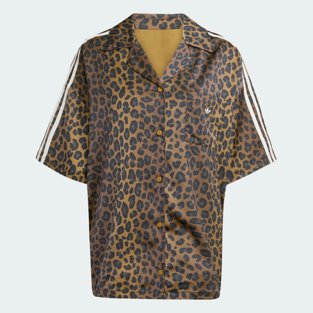 Detalle 2 de Camisa adidas Originals Satin multicolor: estilo casual con un toque satinado