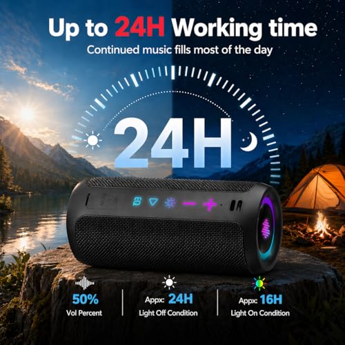 Detalle de TIMU Cassa Bluetooth Portatile 25W con Bassi Potenti — Suono potente, design robusto e autonomia fino a 24 ore