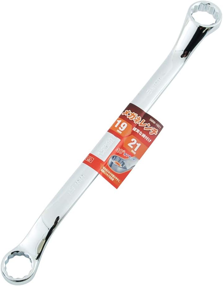Detalle de SK11 SMW-1921 メガネレンチ 19×21mm 40度オフセット クロムバナジウム鋼