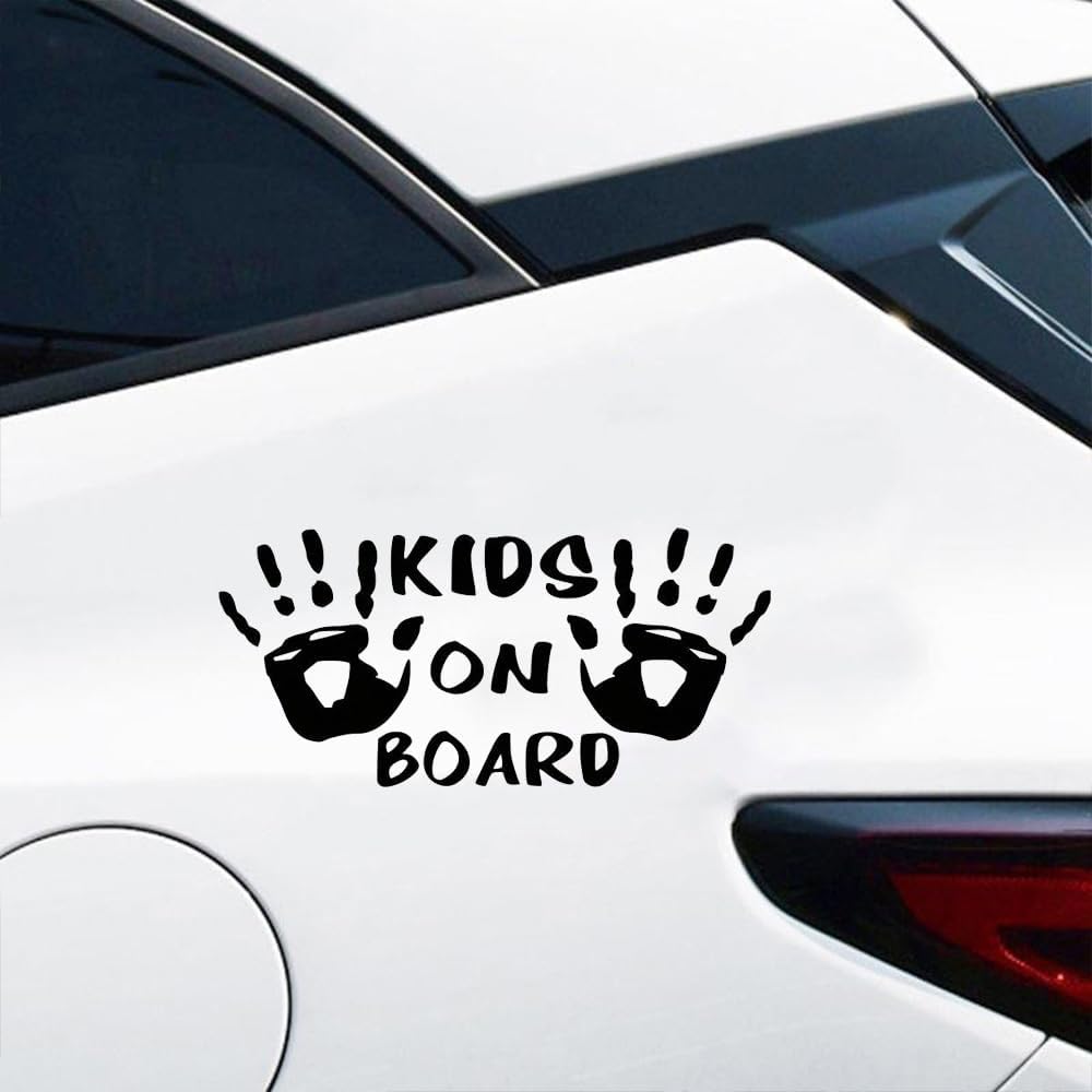 Thumbnail 3 de 2 x 17 x 8 cm Kids On Board Car Decal Sticker – High Adhesive, Waterproof and UV Resistant