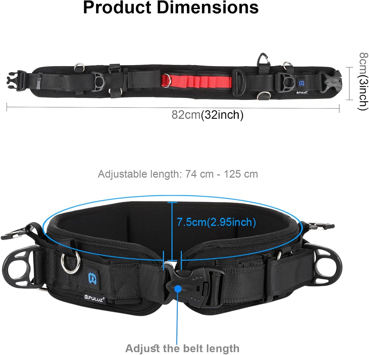 Detalle 2 de PULUZ Multi-Function Waist Belt 88cm