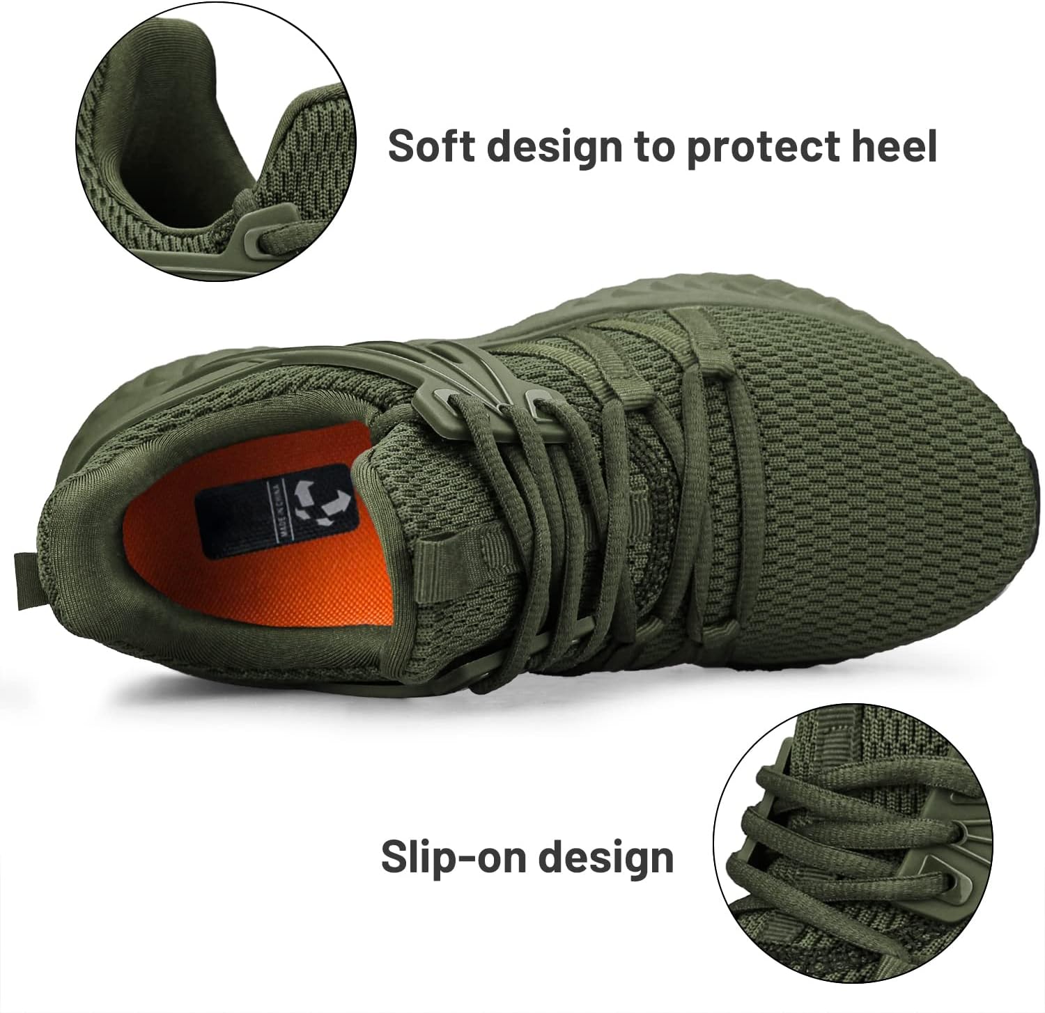 Detalle 2 de Abboos Womens Slip On Sneakers walking shoes