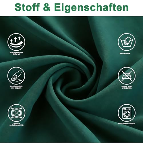 Detalle 2 de Kutixth Hängematte mit Befestigung – 150 x 280 cm, Dunkelgrün, 200 kg Maximallast