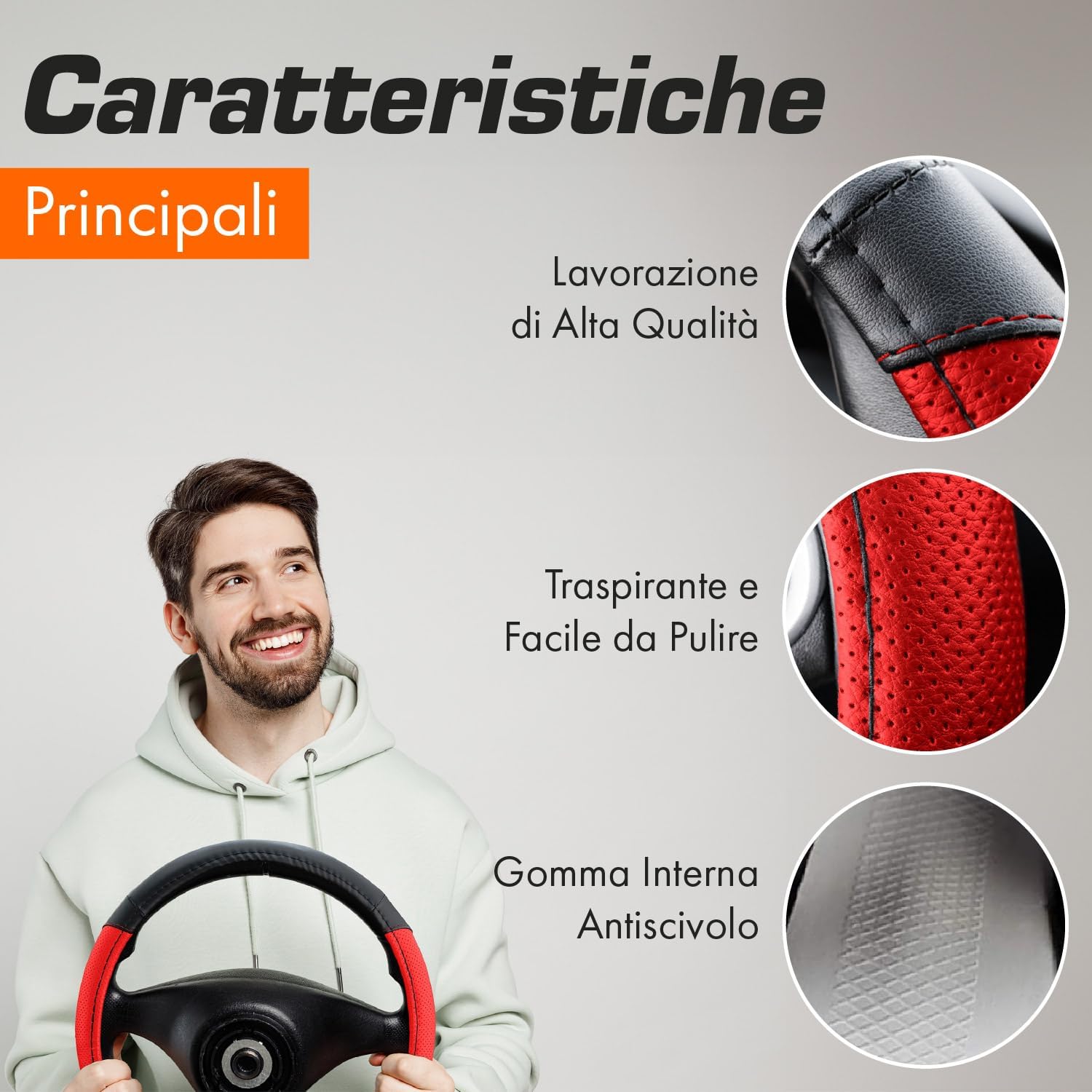 Detalle de Upgrade4cars Coprivolante Tipo D 37-38 cm