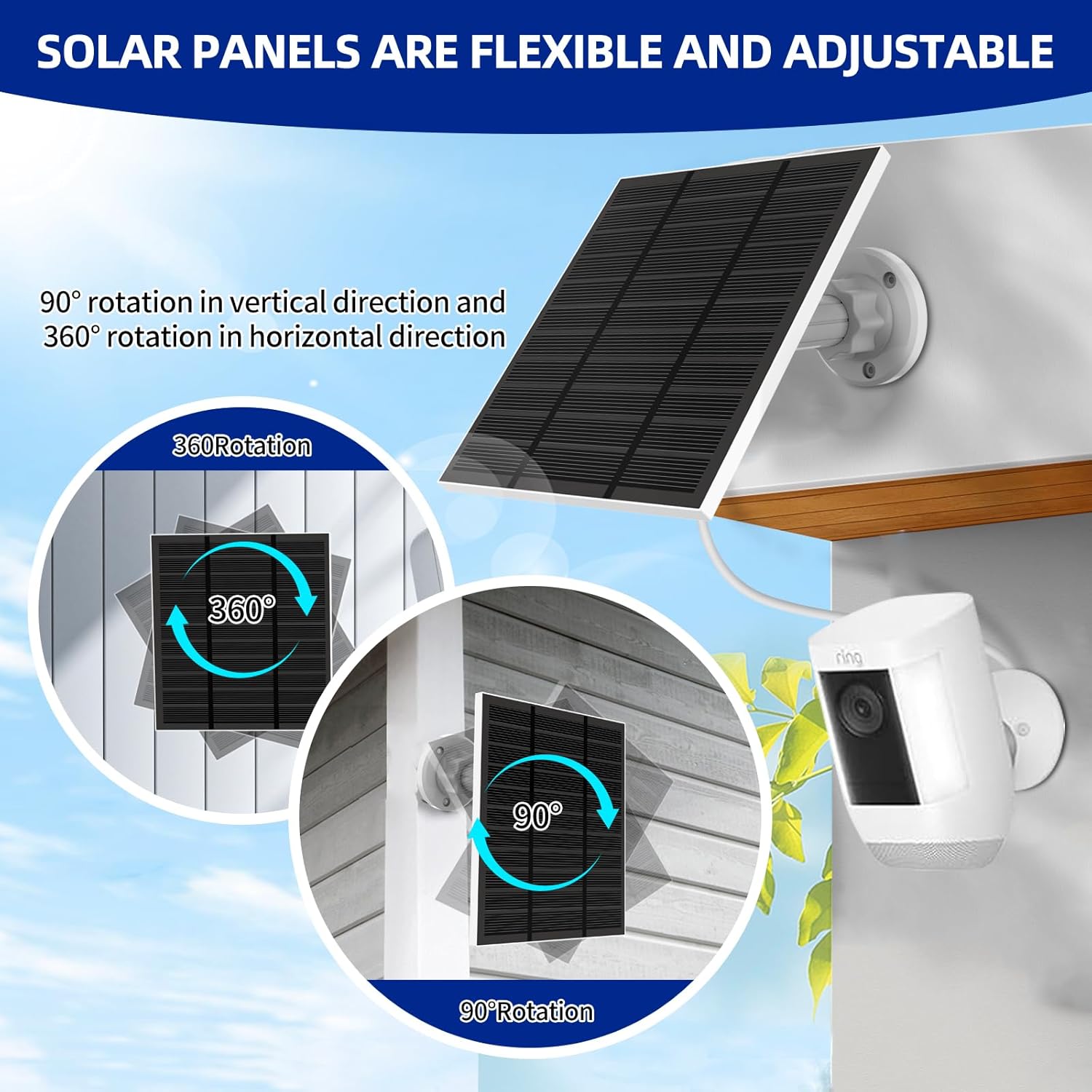 Detalle de Solar Panel Charger 5W Ring Camera Solar