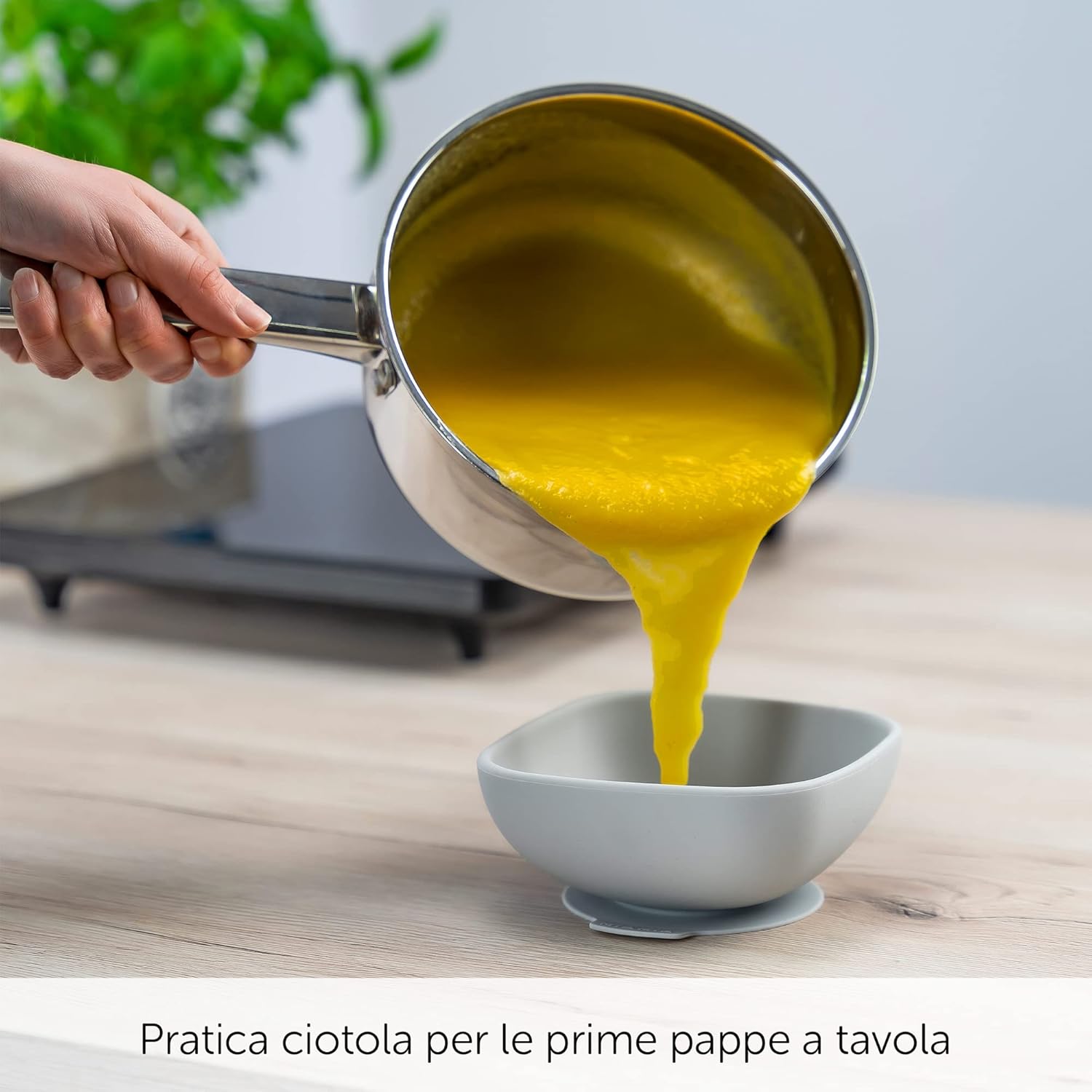 Thumbnail 5 de MiaMia Piatto Silicone Bambini con ventosa Mostro Petrolio (2 ciotole) anti-scivolo, senza BPA, adatto al microonde