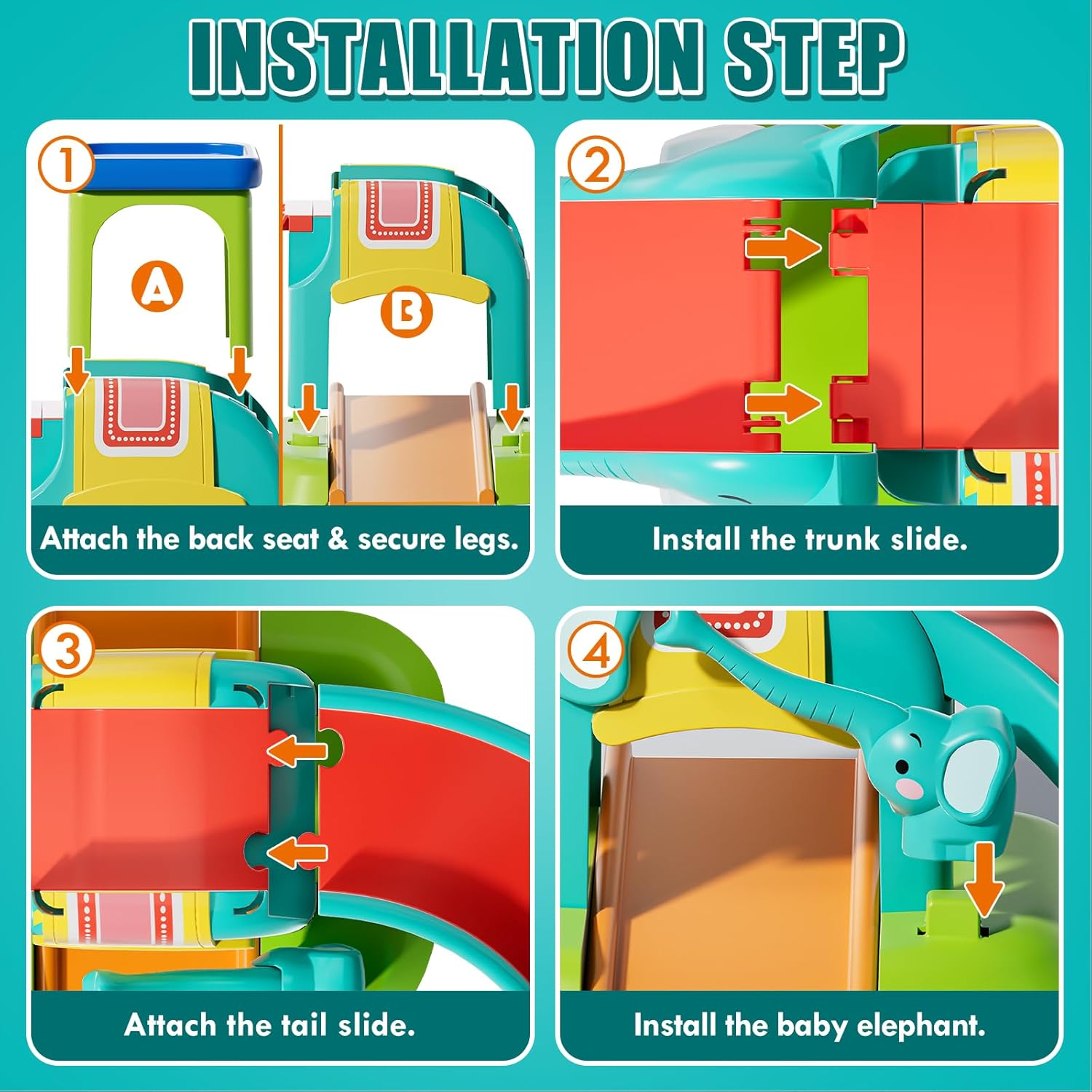 Thumbnail 4 de Lehoo Castle Elephant Cars toys for 1 year olds