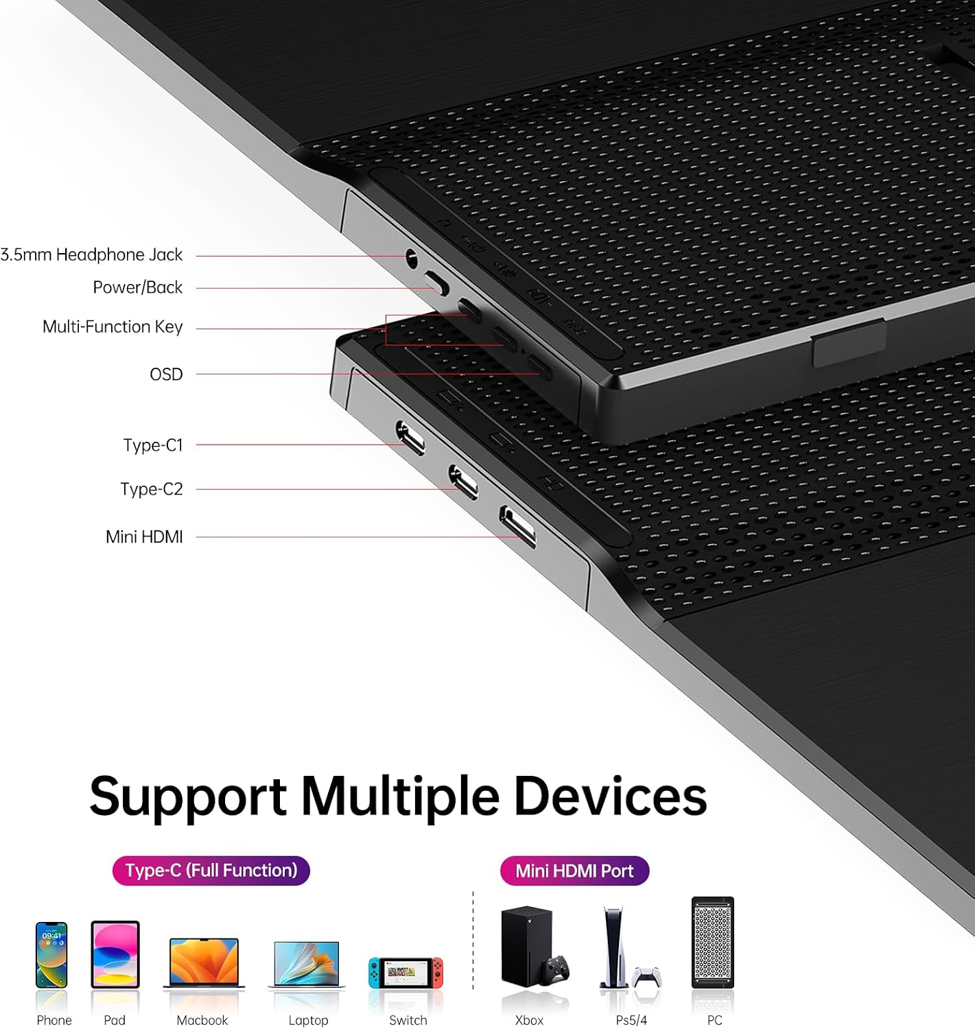Thumbnail 2 de Yxk Portable Monitor 15.6 Inch