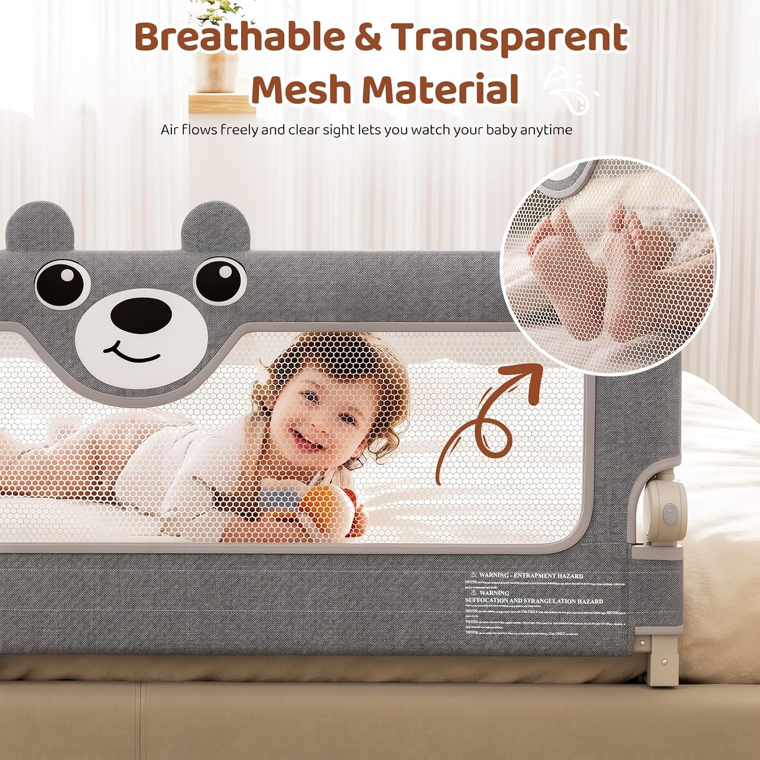 Thumbnail 4 de Toddler Bed Rail, 59-Inch Foldable Design
