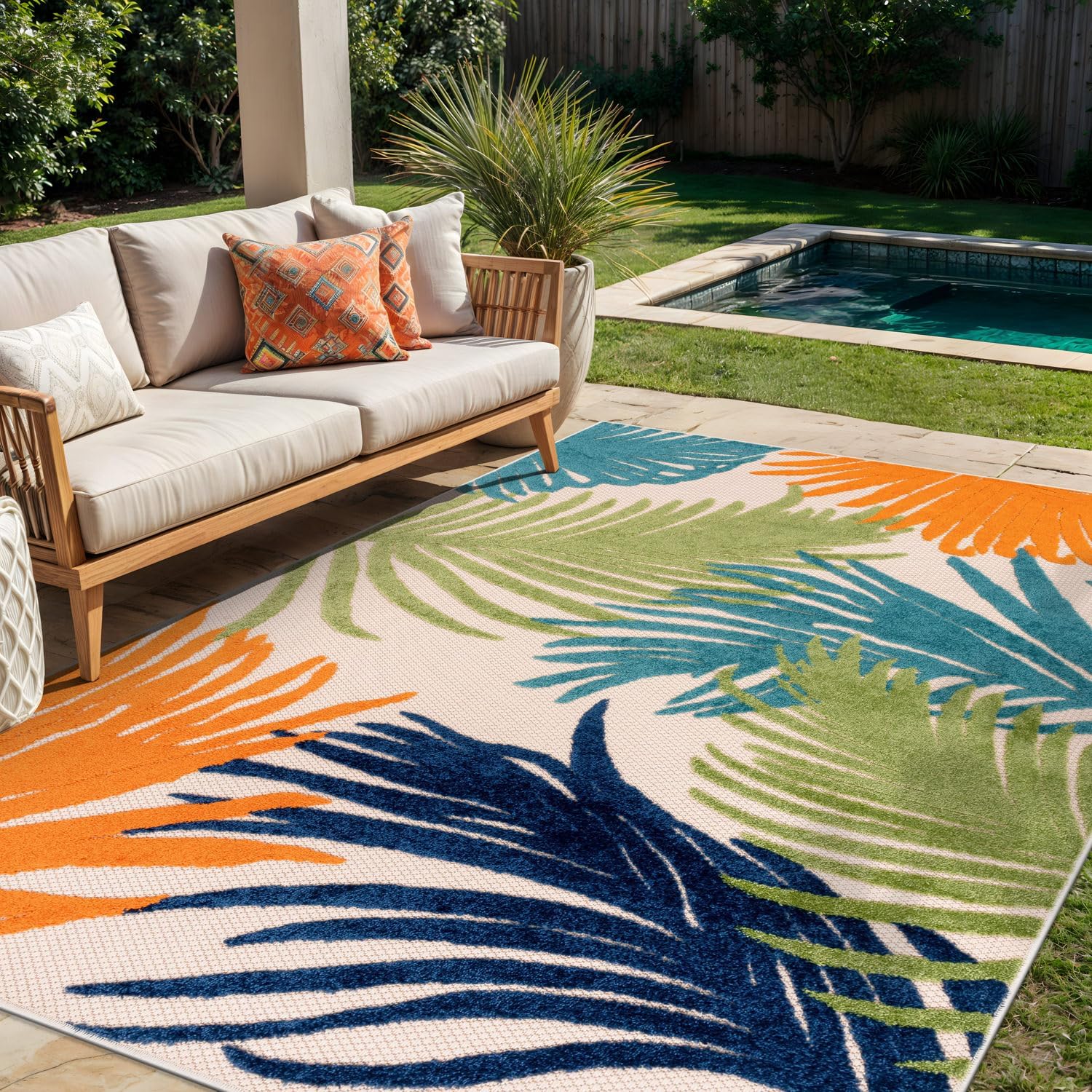 Detalle de Rugshop indoor/outdoor area rug 5' x 7