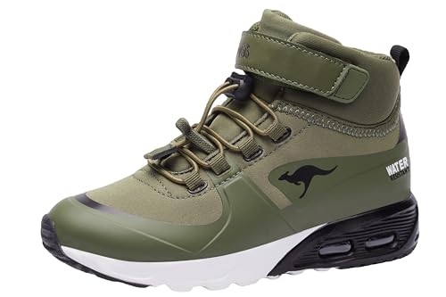 Detalle de KangaROOS Kx-hydro Sneaker – Unisex Kinder, Olive Jet Black, Größe 35 EU