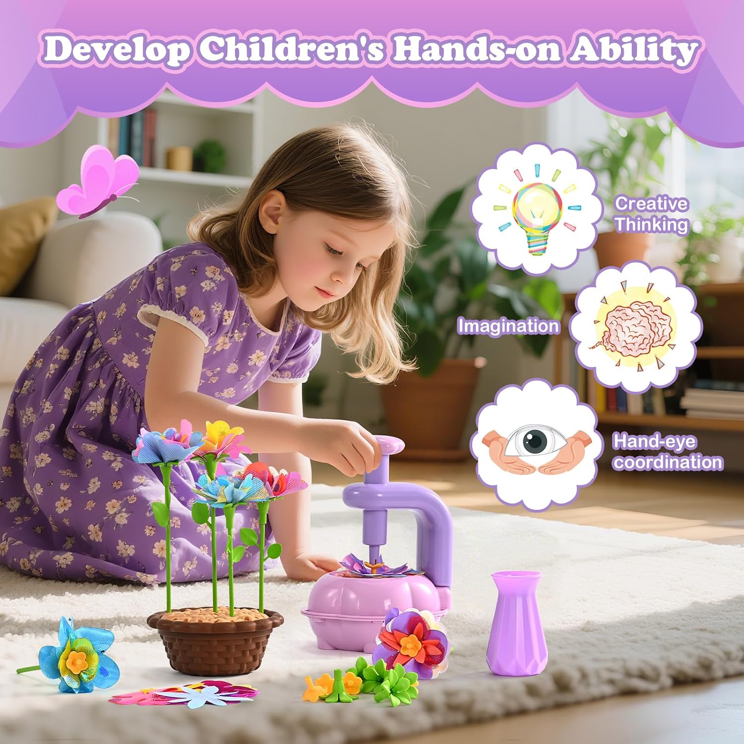 Thumbnail 4 de BlueSwan Craft Kits DIY Fabric Flowers kit ๐จ