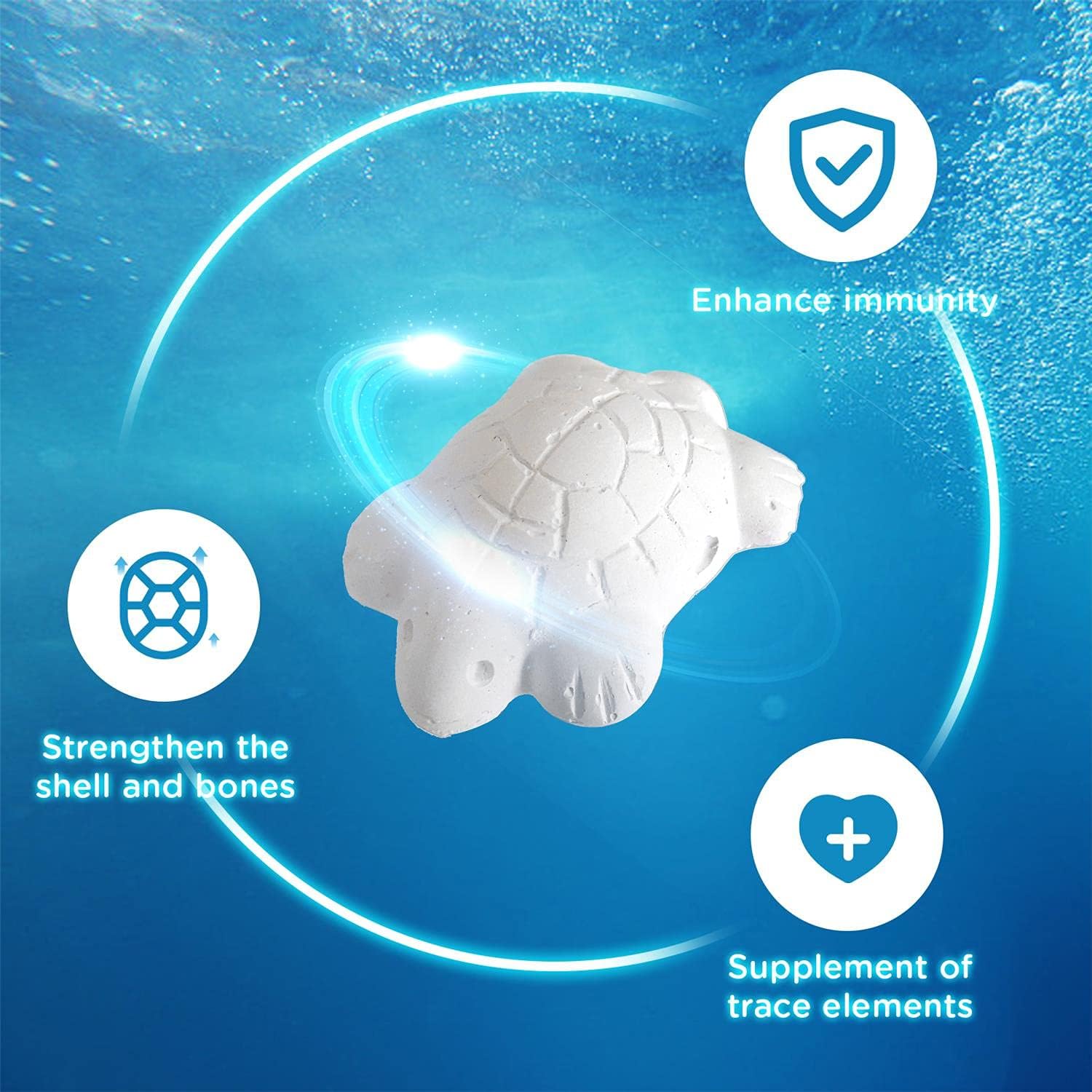 Detalle 2 de Nobleza Calcio per Tartarughe Acquatiche, 12 Pack di integratori naturali (per guscio e ossa)