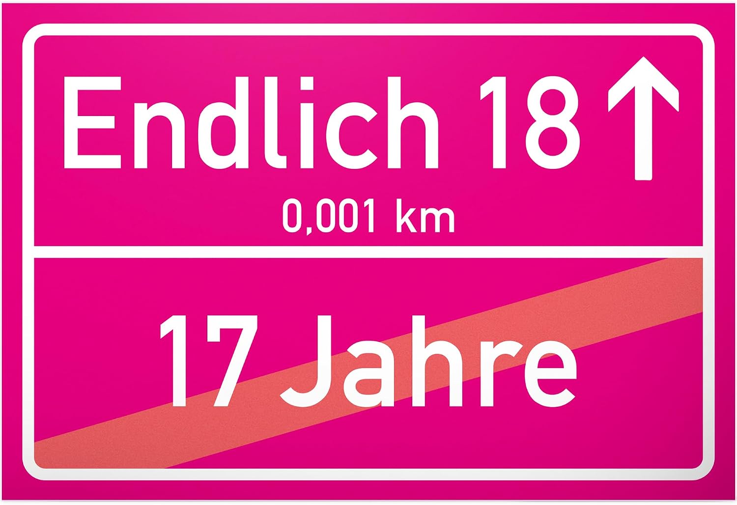 DankeDir! Volljährig Ortsschild 30x20 cm