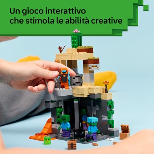 Thumbnail 5 de LEGO Minecraft Zombie Dungeon (21587): Giocattolo interattivo con Viandante, 3 Zombie, Slime e Tavolo da Crafting