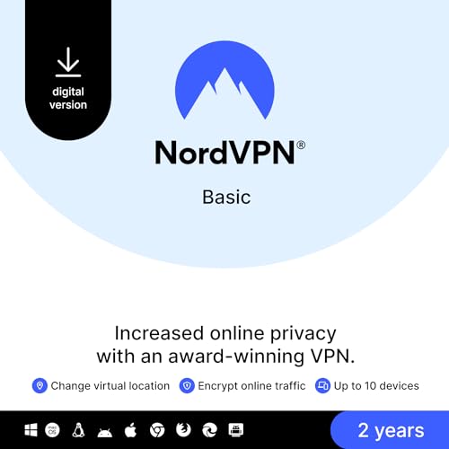 Detalle de NordVPN Basic, 10 Devices, 2-Year Digital Code