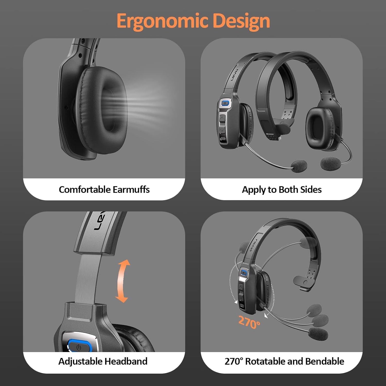 Thumbnail 4 de LEVN Bluetooth Headset 60h