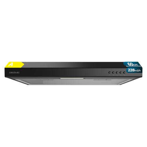 Detalle de Cecotec Bolero Flux CM 602100 Black A, campana extractora de 60 cm con motor BLDC y LED