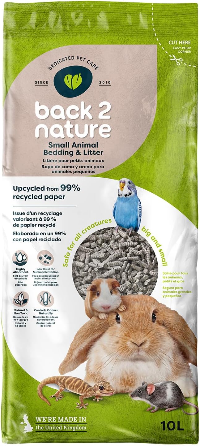 Detalle 2 de back-2-nature Kleintierstreu und Einstreu 30L – umweltfreundliche Absorption für Kleinsäuger, Vögel und mehr