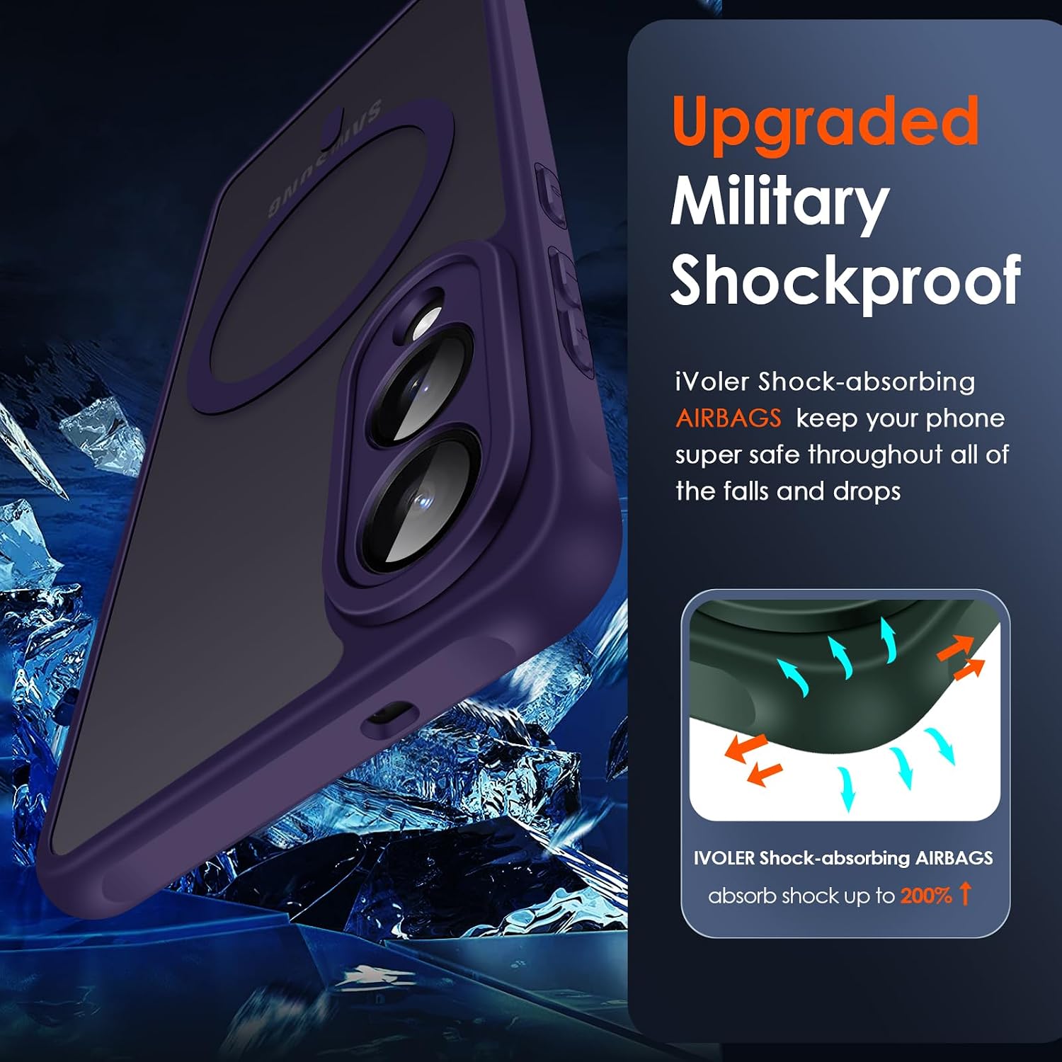 Thumbnail 5 de iVoler Cover magnetica per Samsung Galaxy S25 Edge 5G, protezione antiurto viola