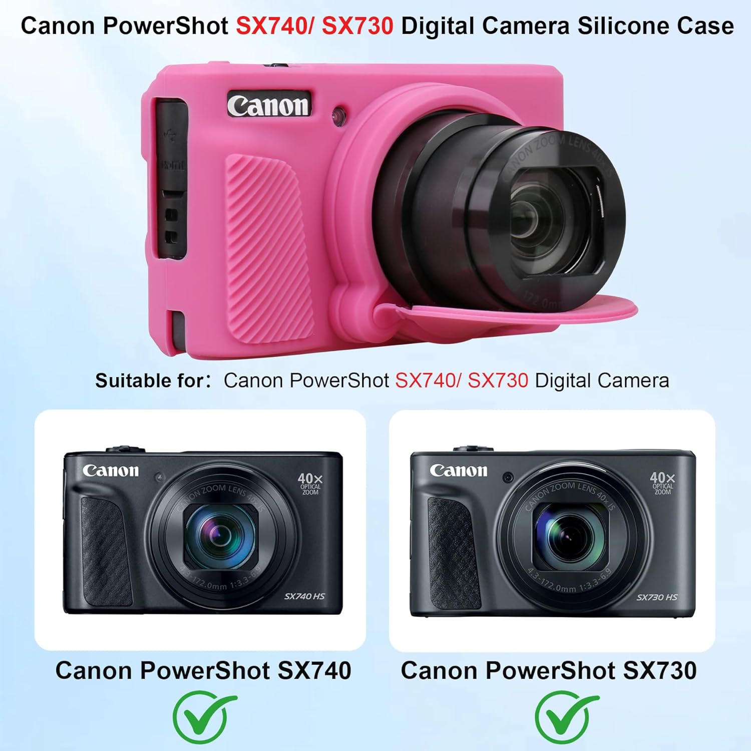 Thumbnail 1 de Elonbo Soft Silicone Protective Case for Canon PowerShot SX740/SX730