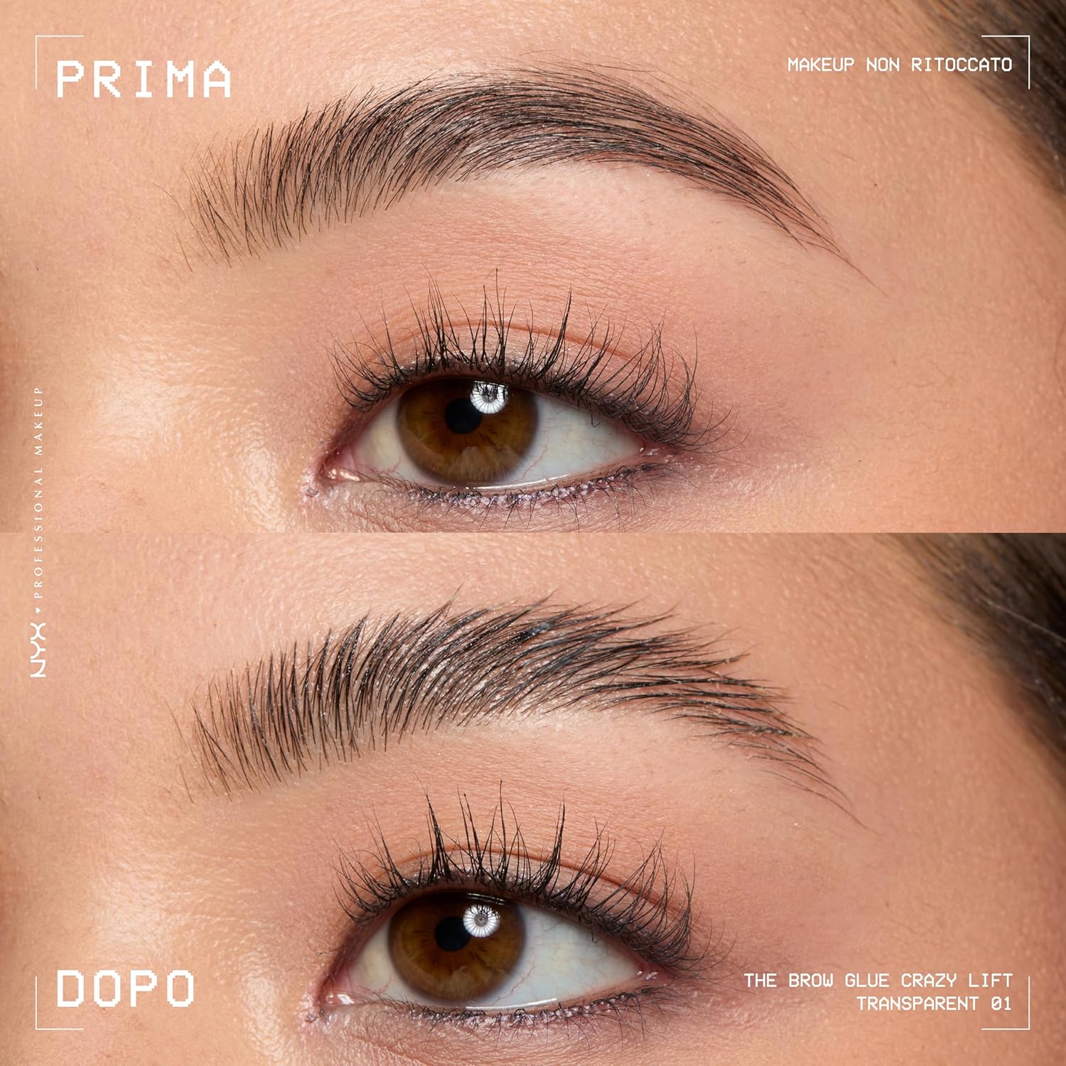 Detalle 2 de NYX Professional Makeup The Brow Glue Crazy Lift gel sopracciglia 7 ml 💄