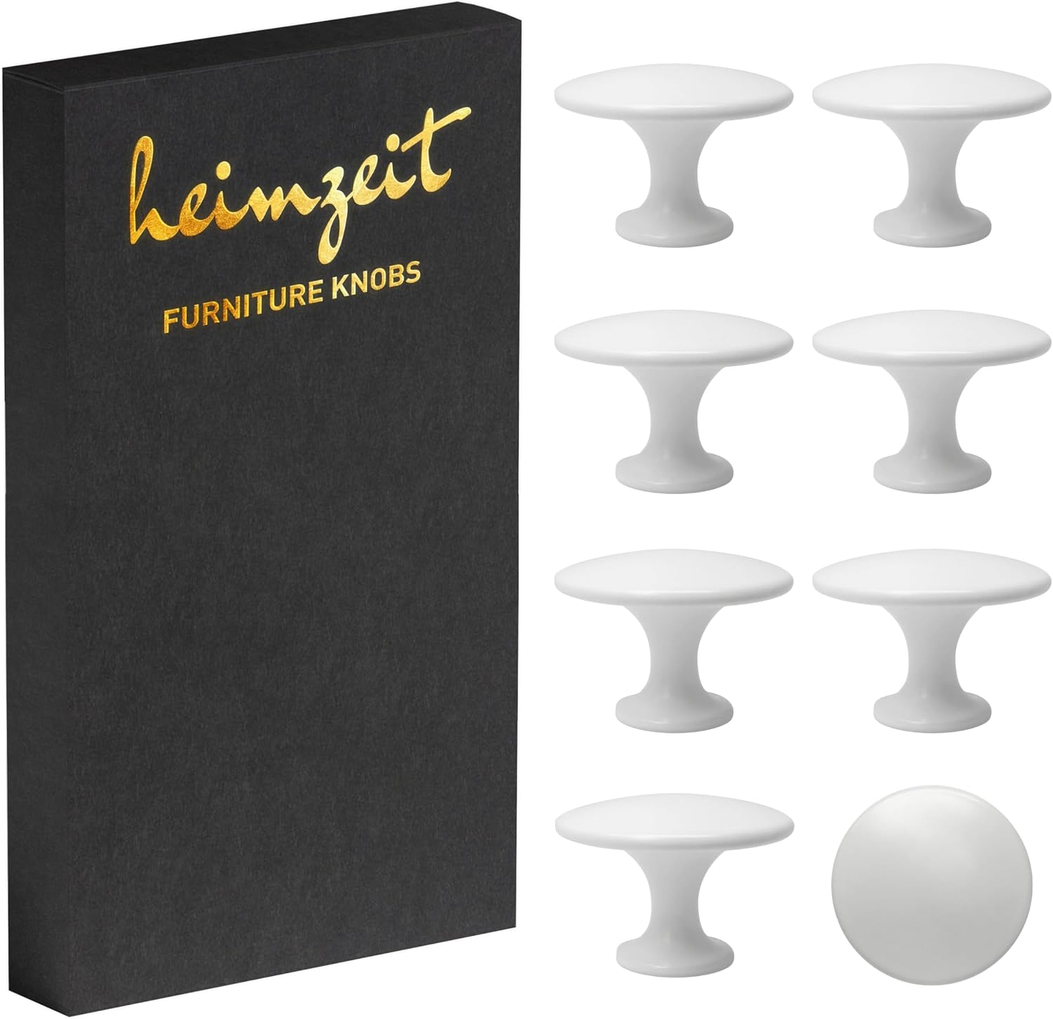 Thumbnail 6 de heimzeit knob_d8_black_8P meubelknoppen, zwart zink, rond en mat