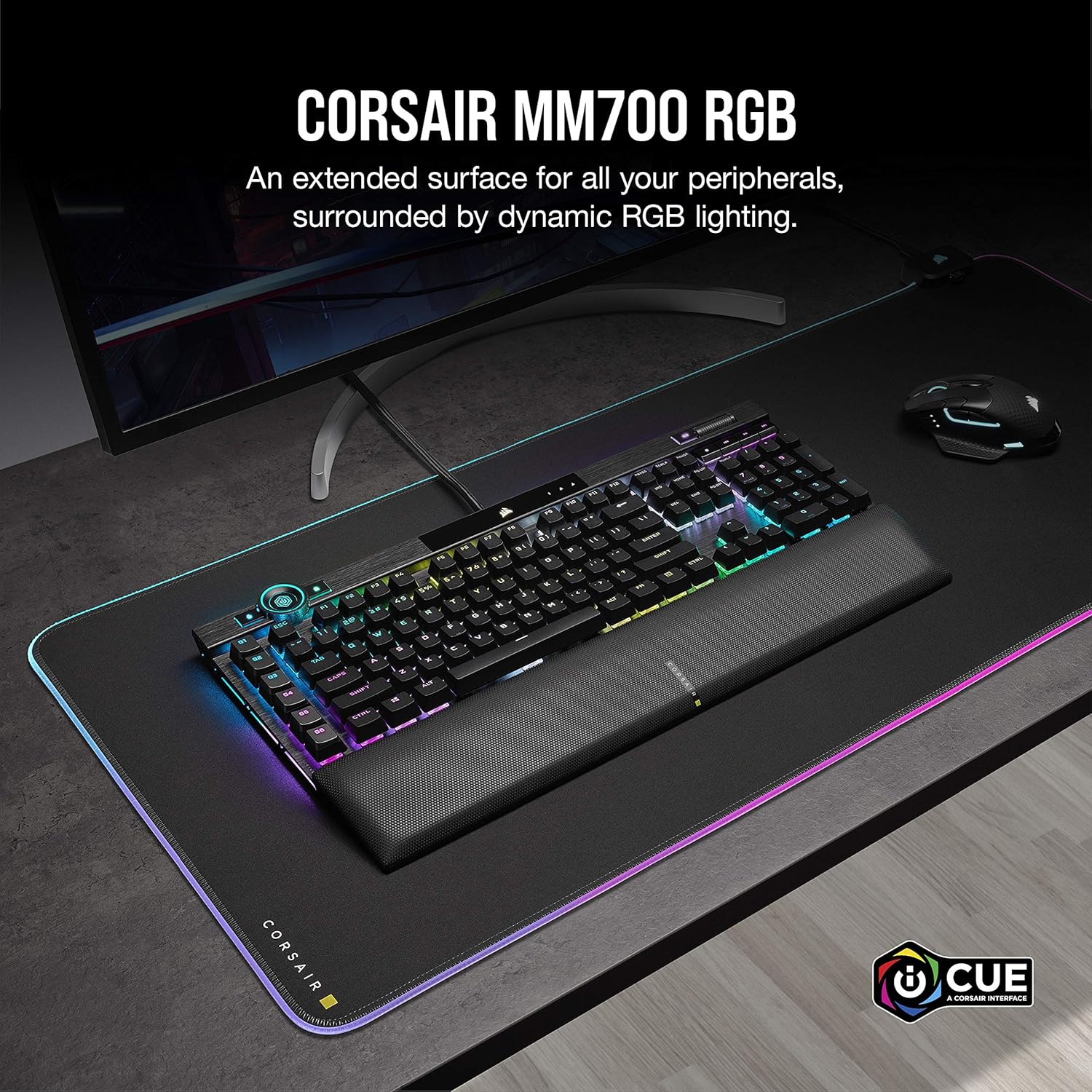 Thumbnail 2 de Corsair MM700 RGB Extended XL | Alfombrilla Gaming con RGB 🖱