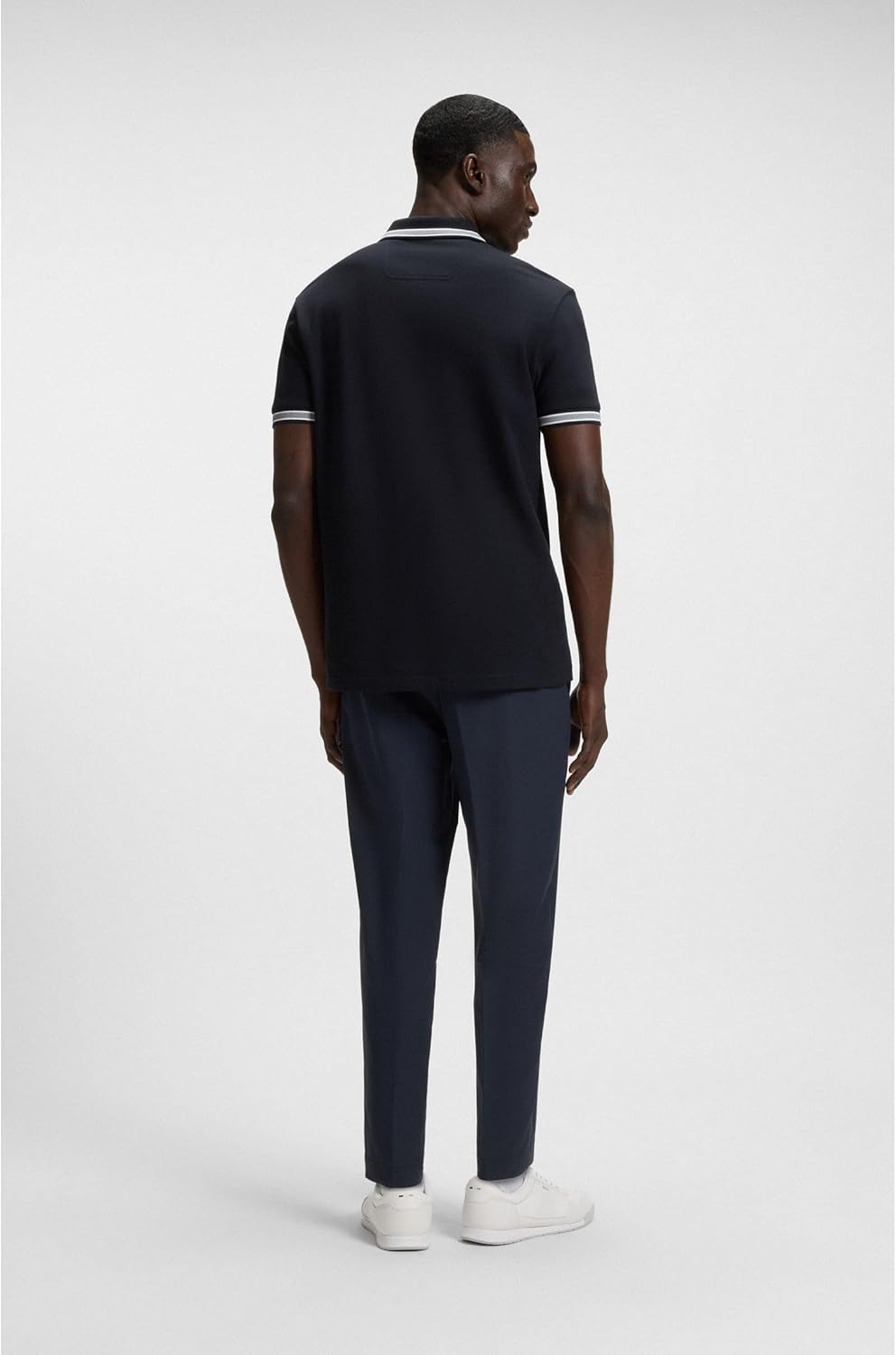 Detalle de BOSS Herren Paddy Polo mit Flachstrickkragen – Regular Fit, 2 Knöpfe