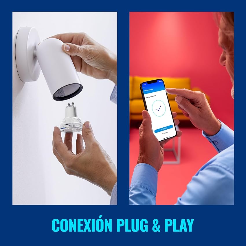 Thumbnail 2 de WiZ Bombilla LED GU10 Cristal 50W, Colores, Wi-Fi y Alexa 🎨