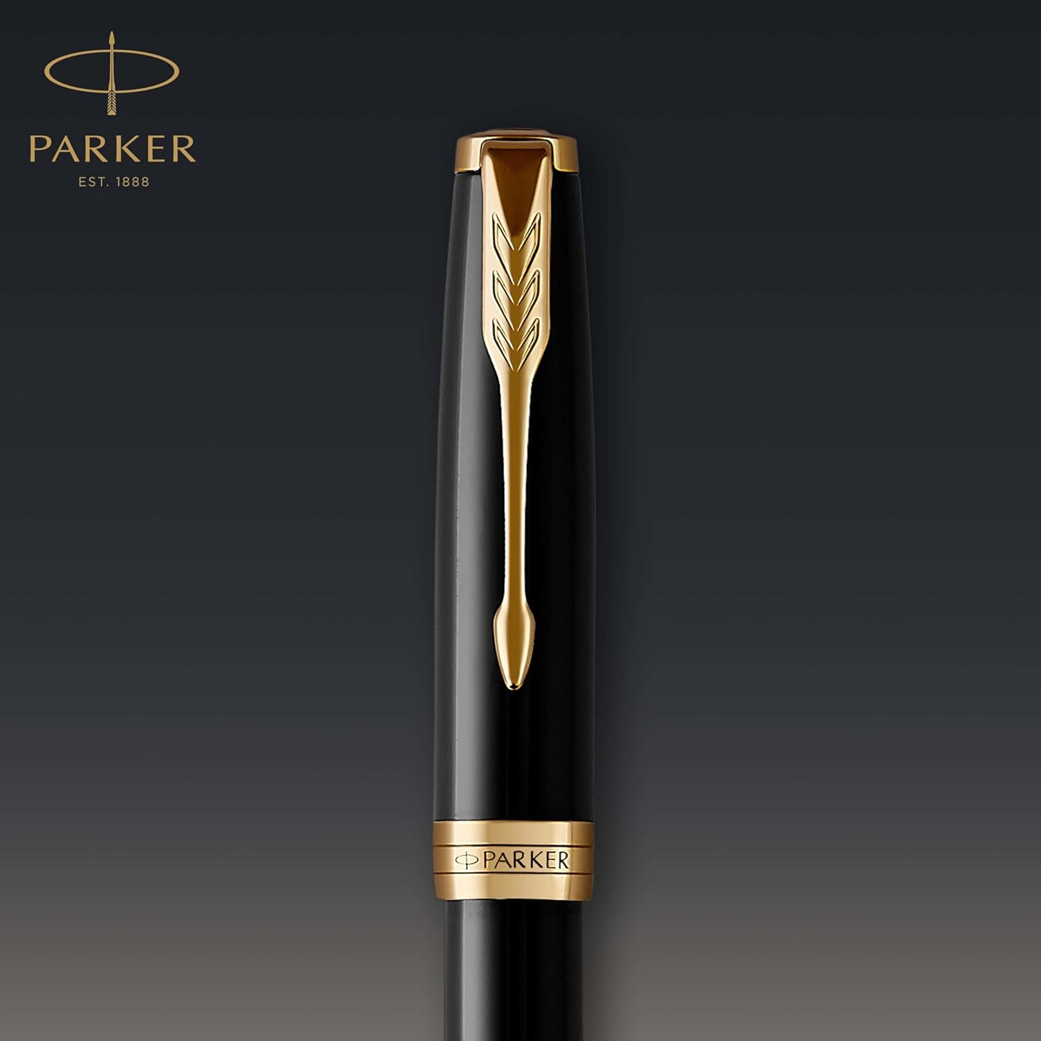 Thumbnail 4 de Parker Sonnet penna stilografica laccata nera con finiture in oro e pennino sottile