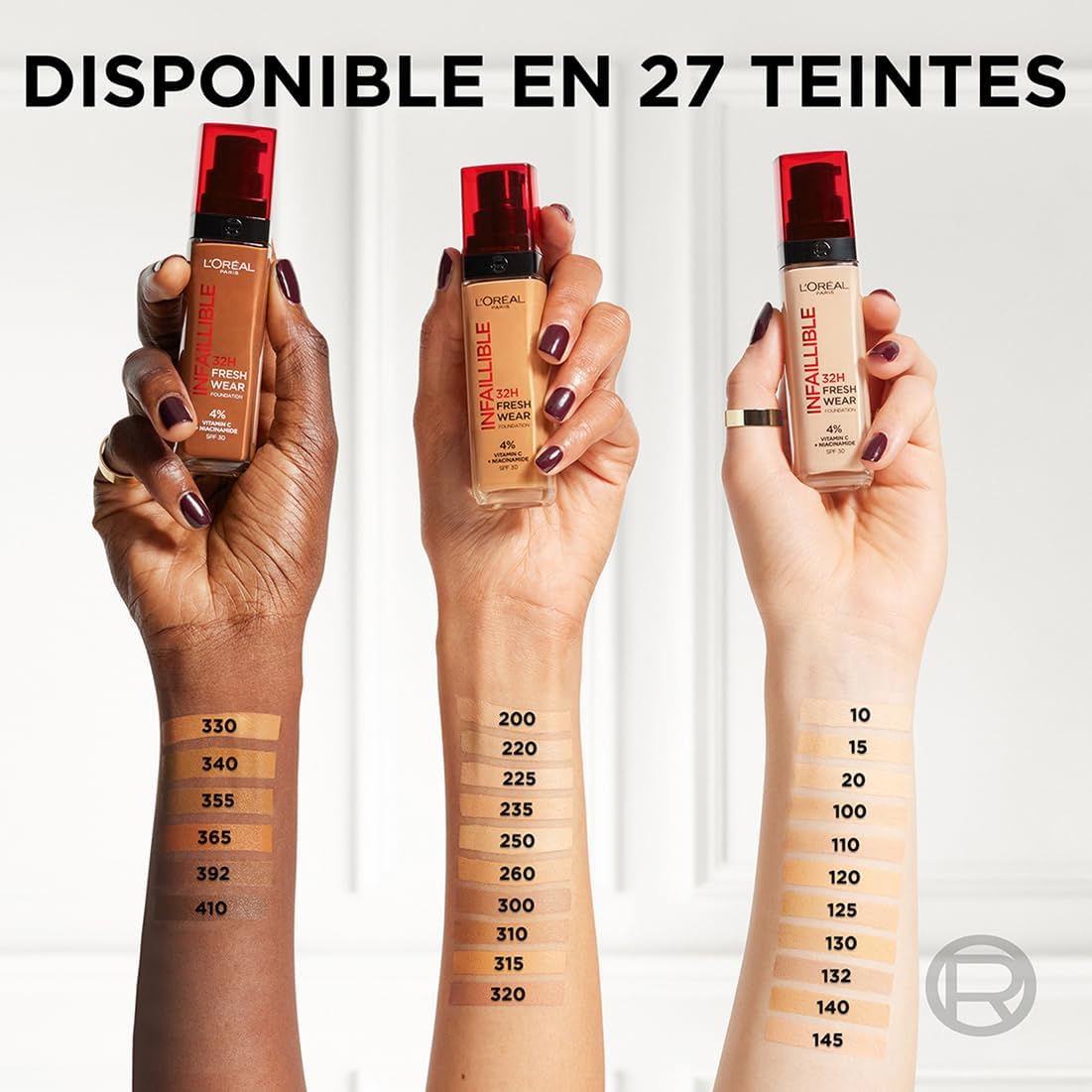 Thumbnail 6 de L'Oréal Paris Fond de Teint Fluide Infaillible 32h Fresh Wear, Teinte 220 Sable