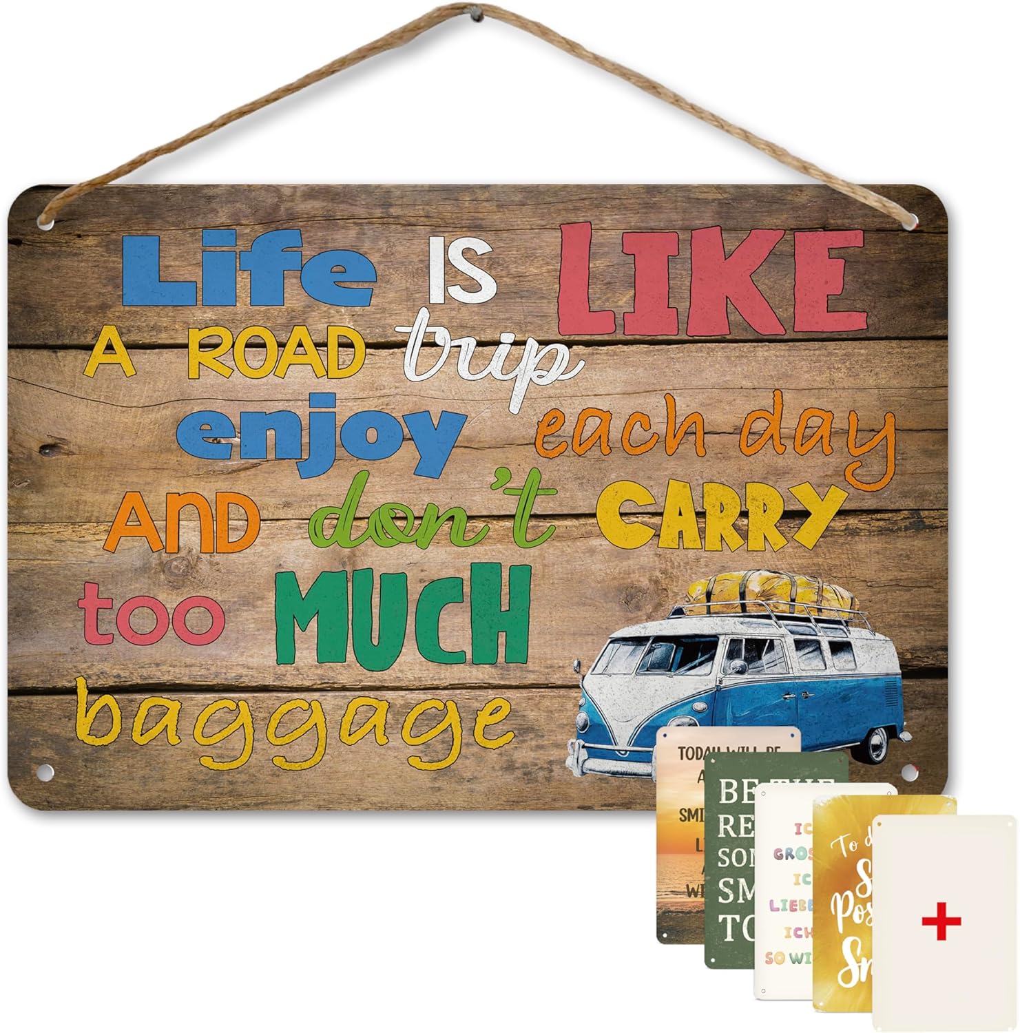 Thumbnail 5 de BERLIG Metallschild mit Spruch 30x20 cm – Vintage Blechschild als motivierende Wanddeko
