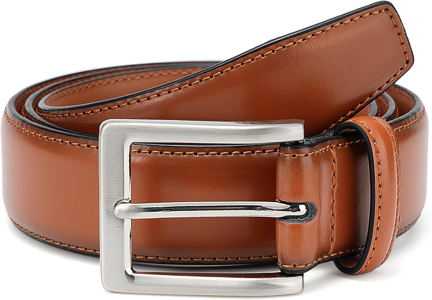 Detalle de MILORDE Men's Genuine Leather Dress Belt