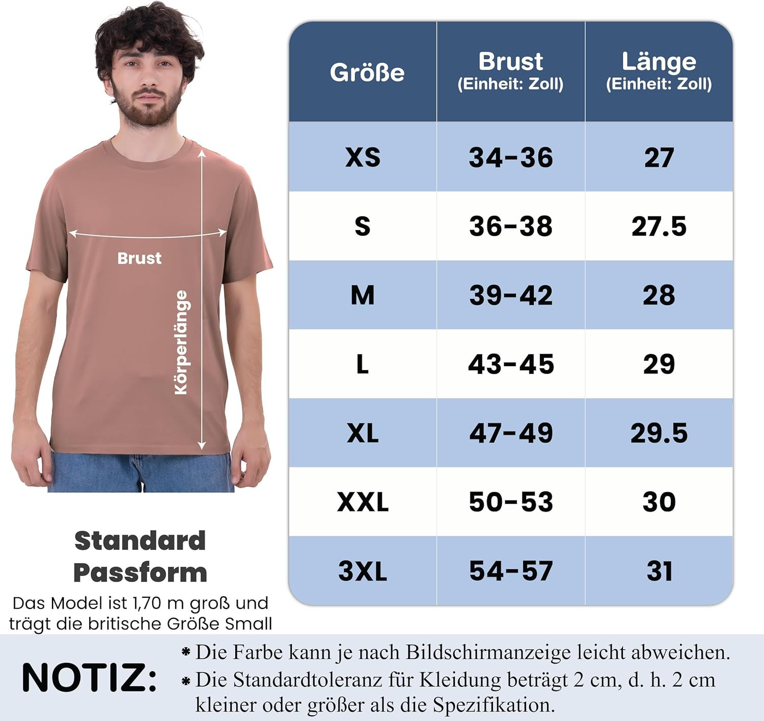 Thumbnail 5 de 6er Pack Herren-T-Shirts | 100% Baumwolle, Rundhals, Multipack