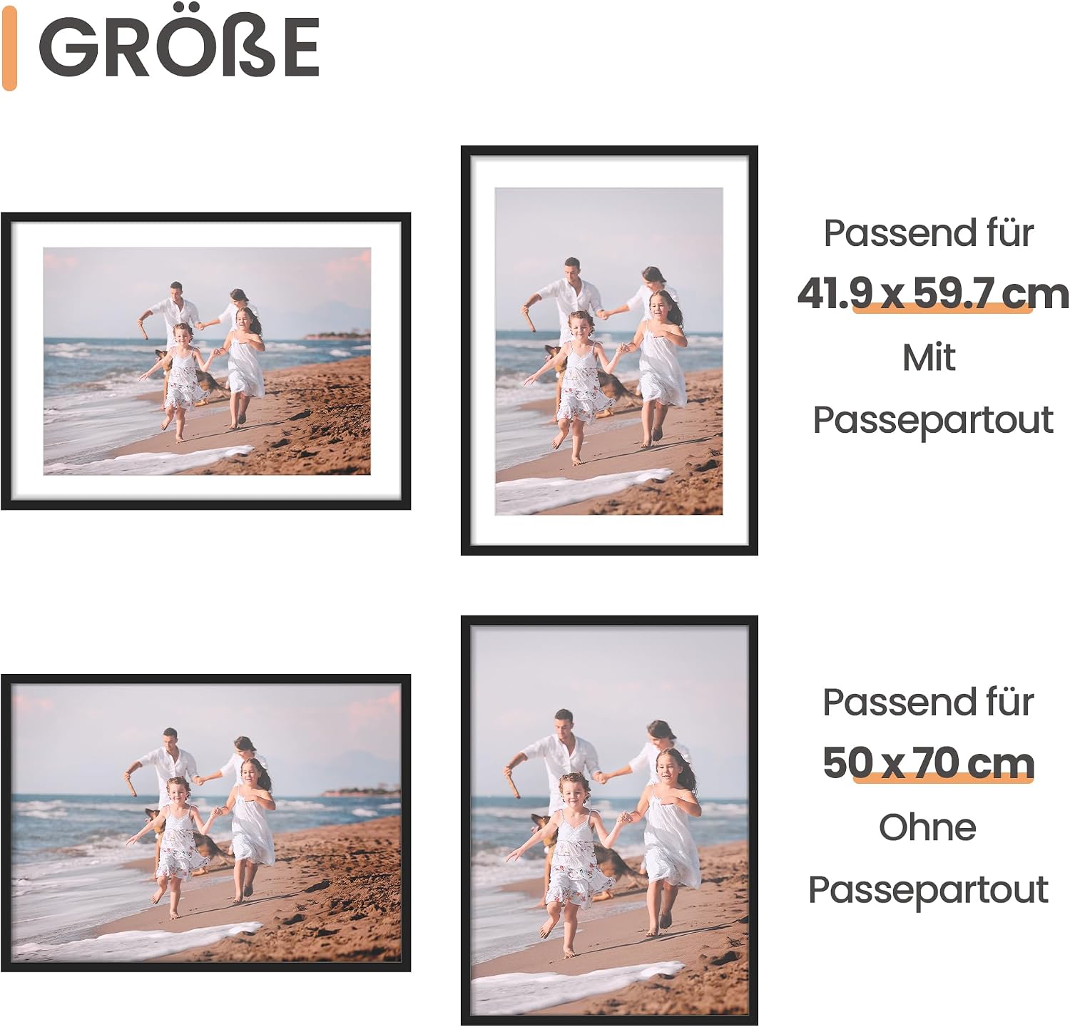 Detalle de upsimples 3 Pack Bilderrahmen 50x70 cm