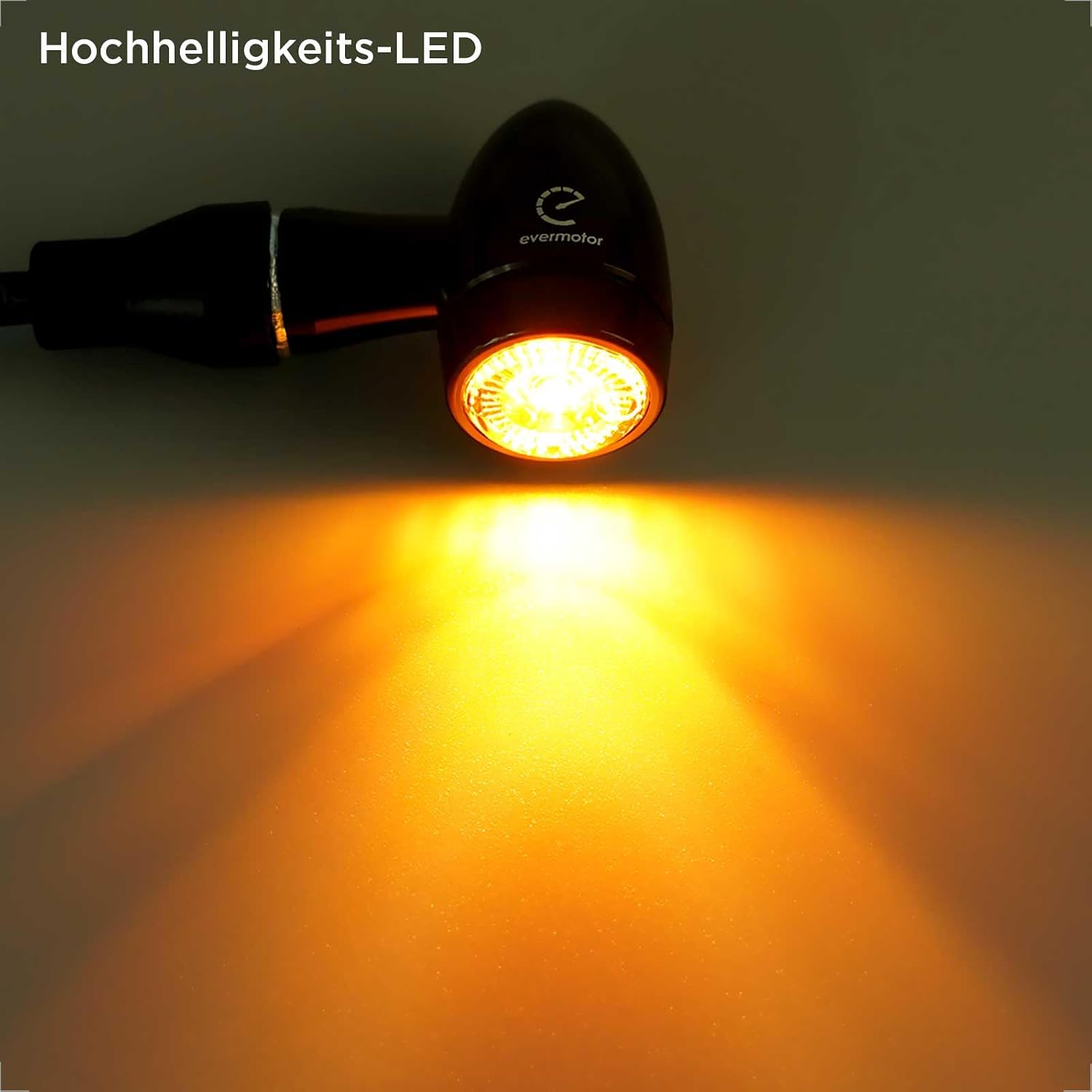 Thumbnail 3 de Evermotor Universal CNC 12V LED Blinker E32 – 2 Stück, Mini Bullet Aluminium, IP67, E32 genehmigt