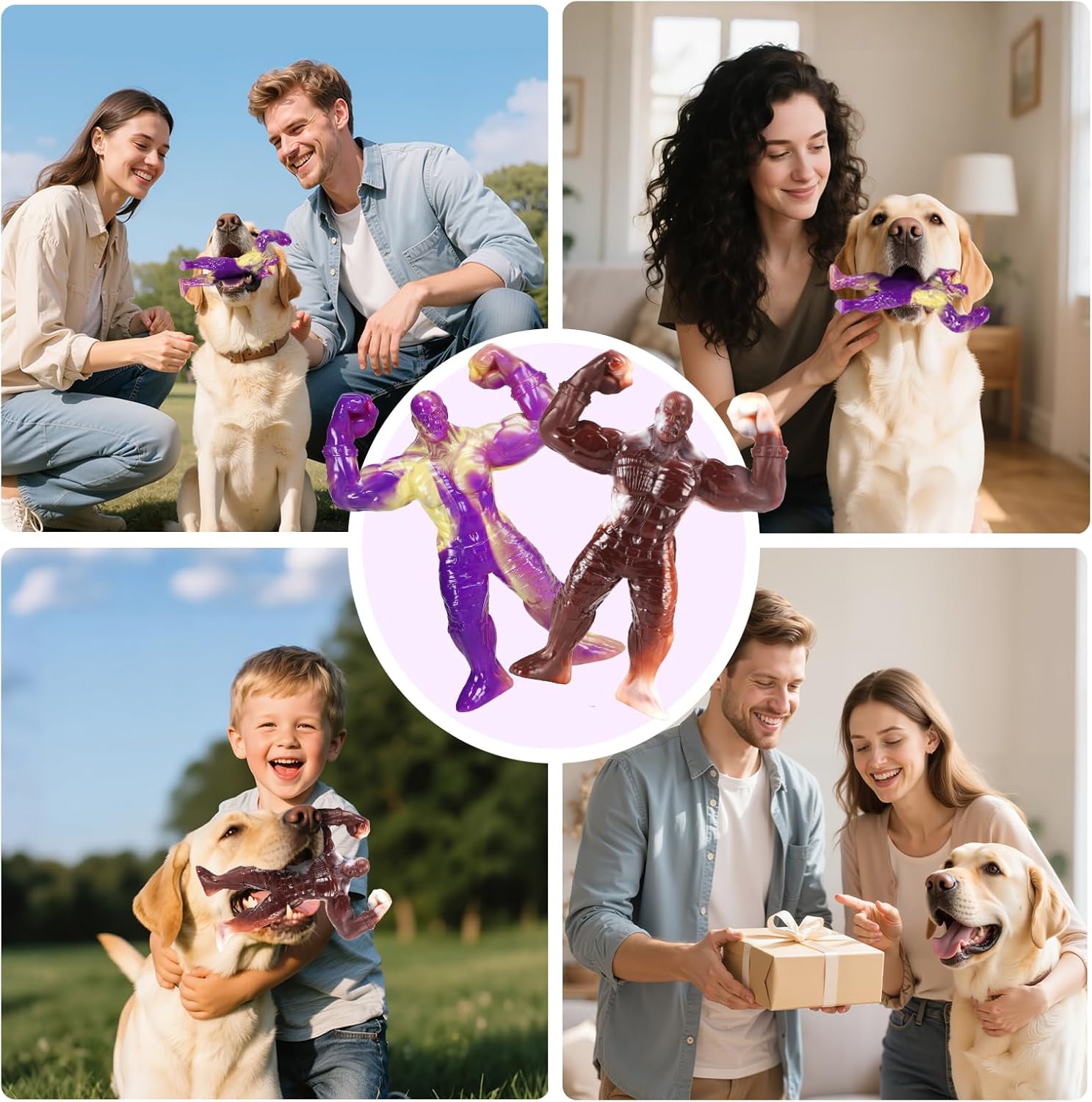 Thumbnail 6 de Herspany Indestructible Dog Chew Toy 2Pcs – Beef-Flavoured Nylon for Aggressive Chewers (Small, Medium, Large Dogs)
