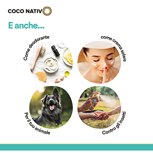 Detalle de CocoNativo Olio di Cocco Bio 1000 ml: versatile per cucina, capelli e pelle