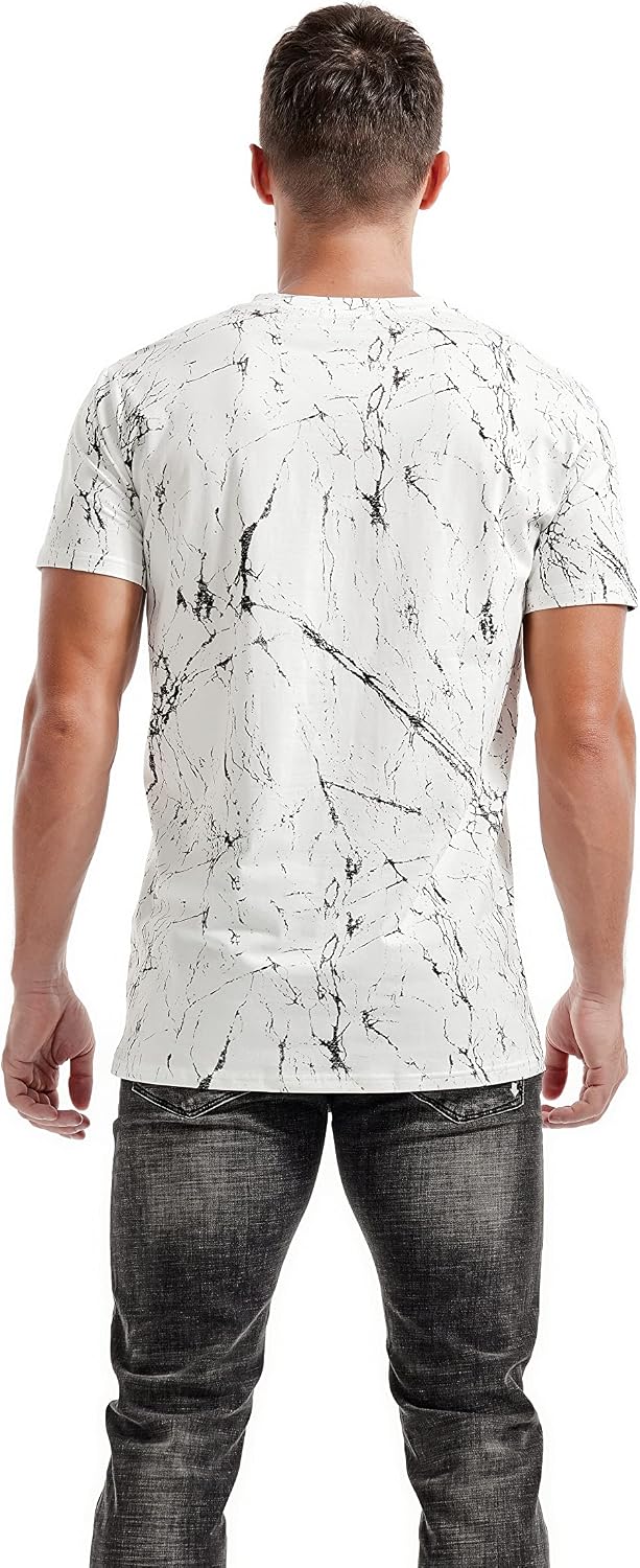 Thumbnail 2 de RONOMO Herren T-Shirt aus 95% Baumwolle & 5% Spandex (Mikroelastik), hautfreundlich – mit Graffiti-Kunstdruck
